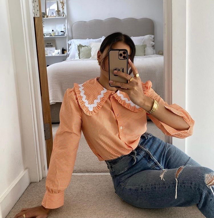 La Veste X Gucci Vault Orange Striped Shirt RRP £650 | Authentic Preloved