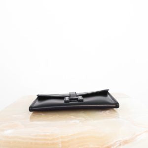 Jige black leather mini clutch