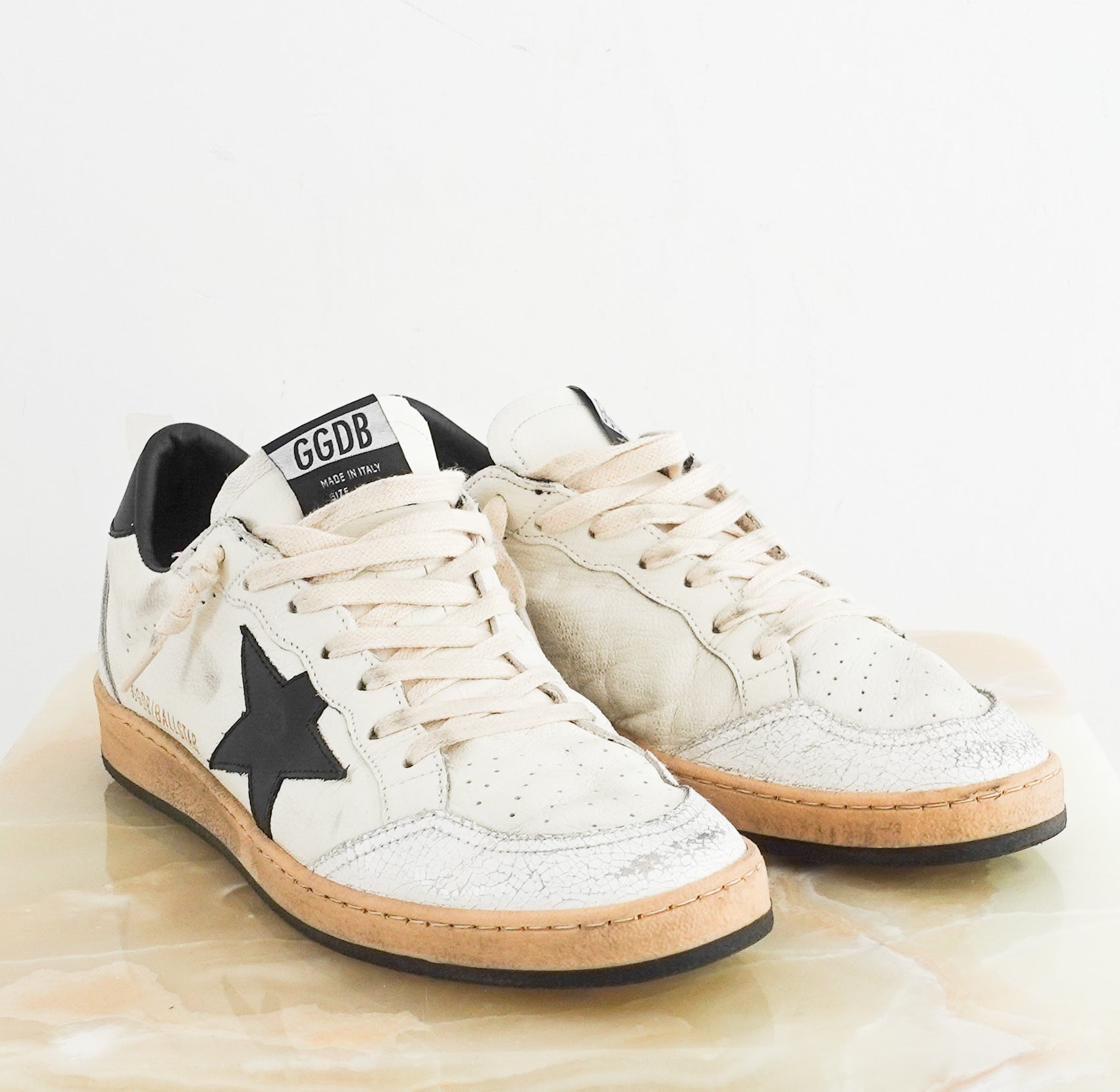 Ballstar distressed trainers RRP £180