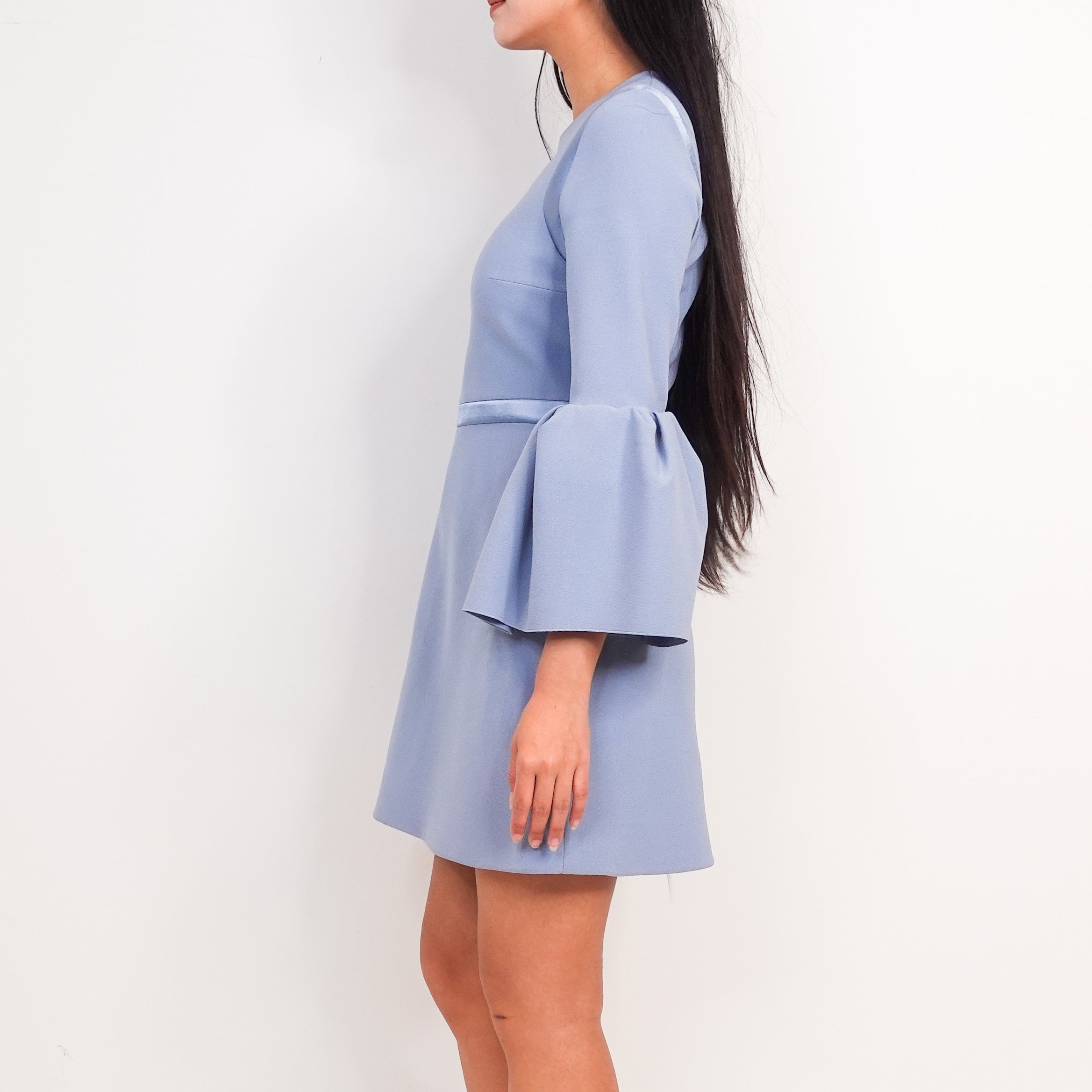 Midi blue dress crepe RRP £600