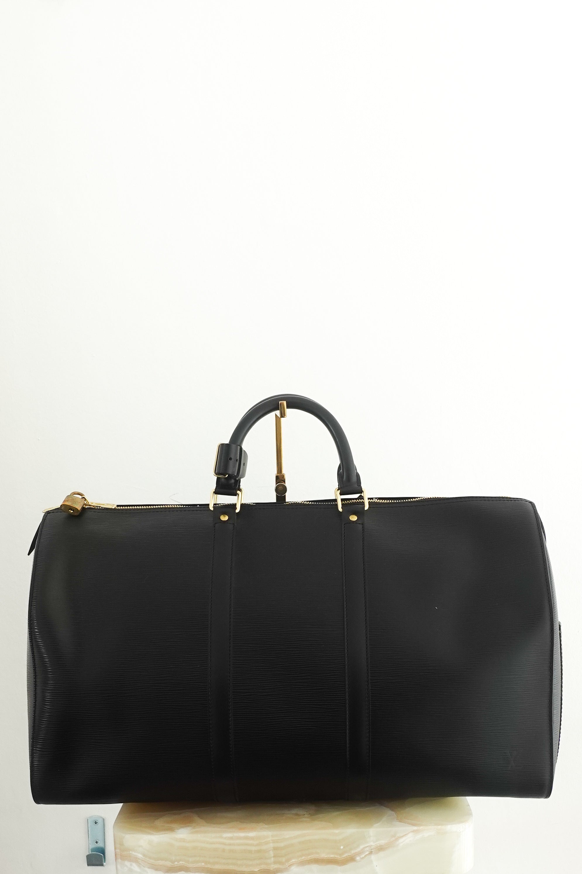 Keepall 50 travel bag in black epi leather RRP £2500