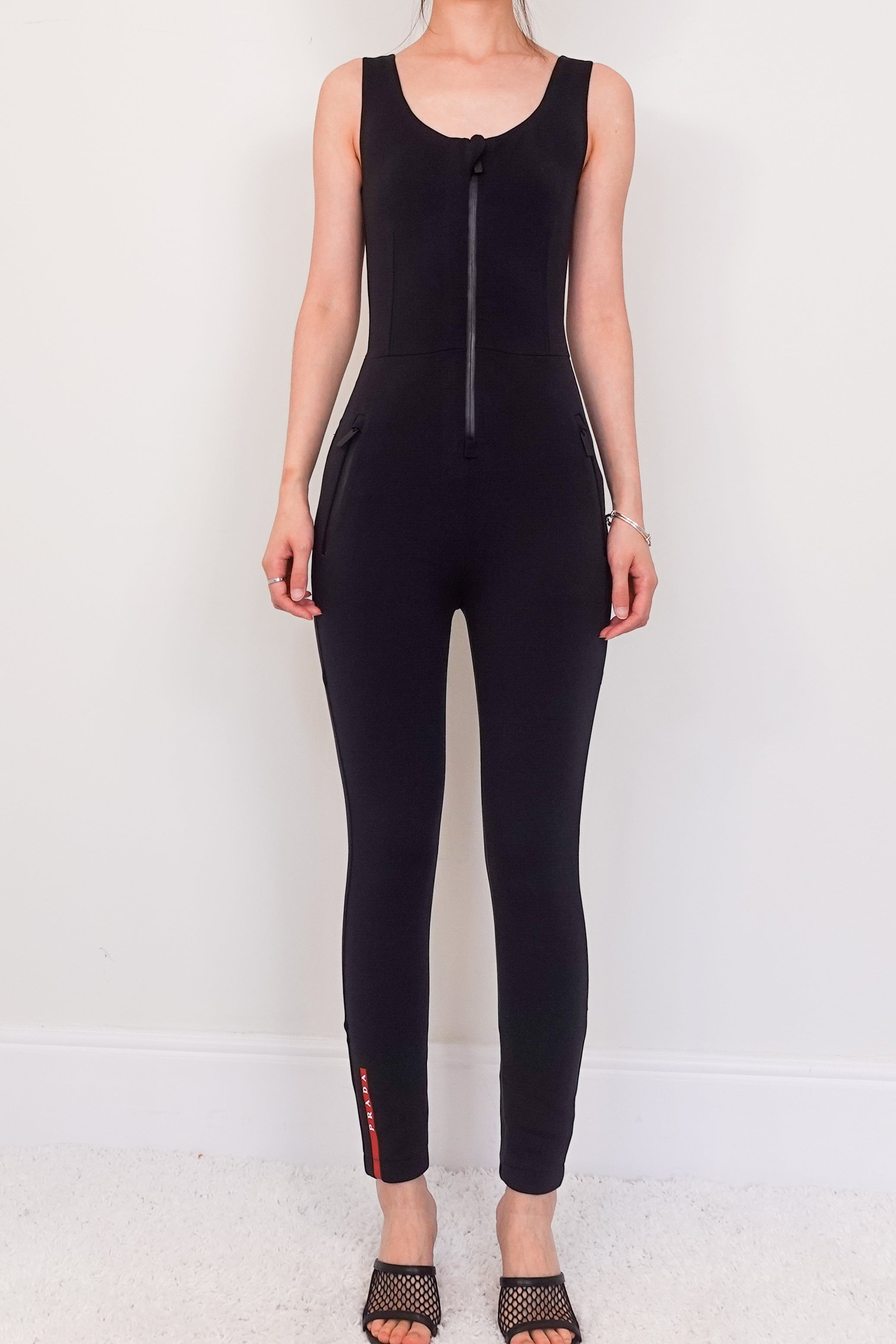 Black scuba jumpsuit RRP £1K