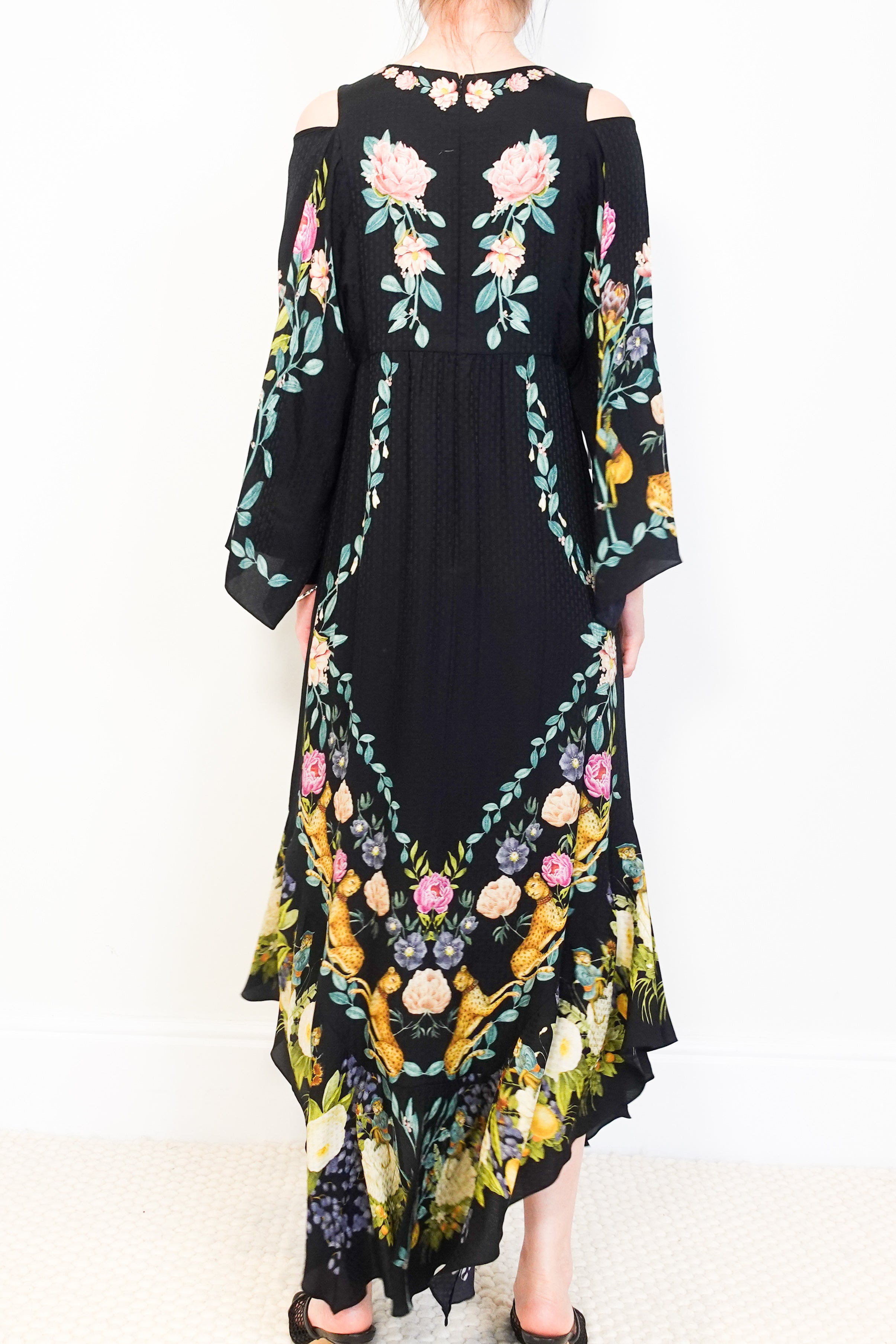 Black v neck maxi dress RRP £350