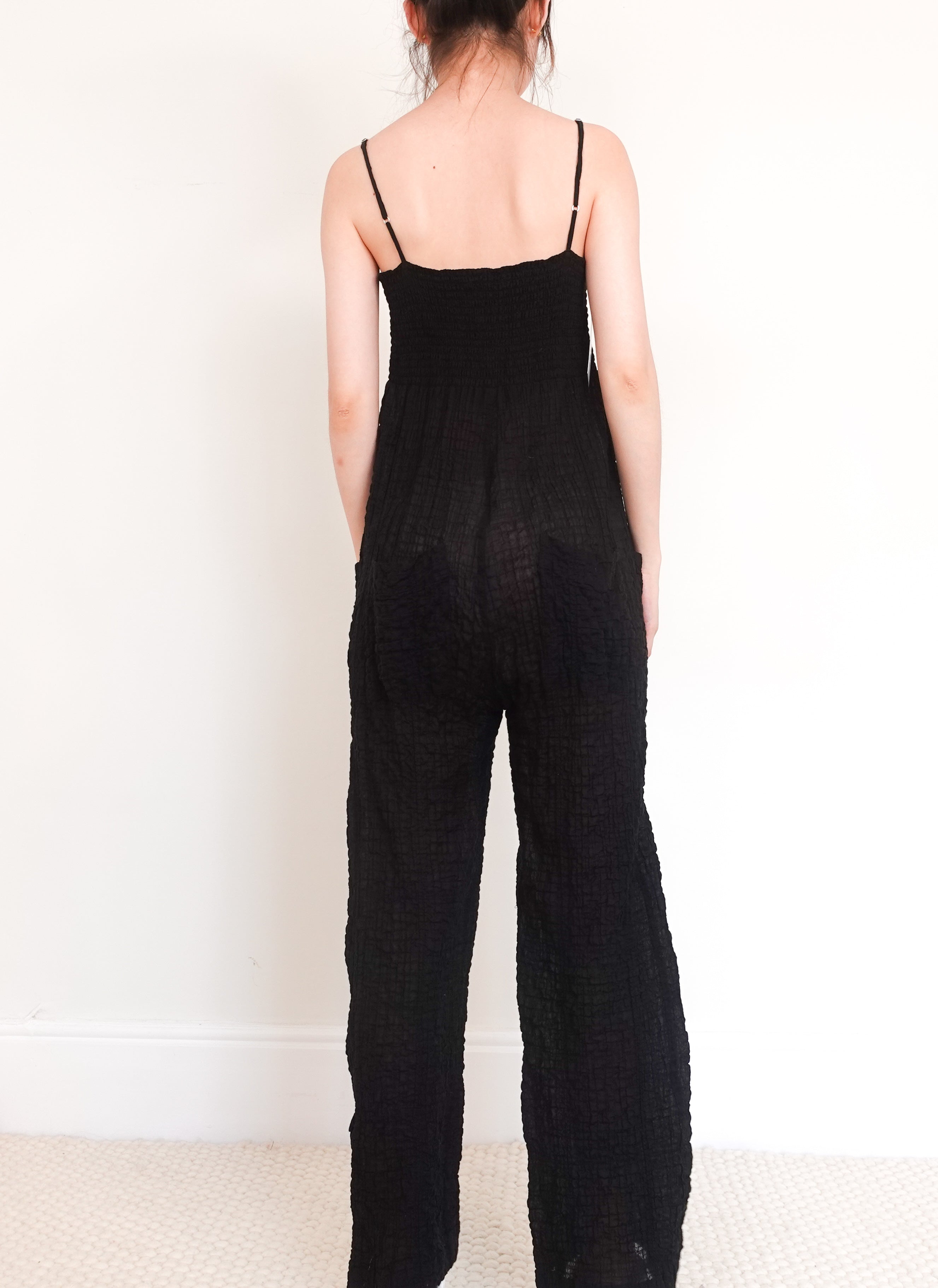 Black ruched jumpsuit RRP £300