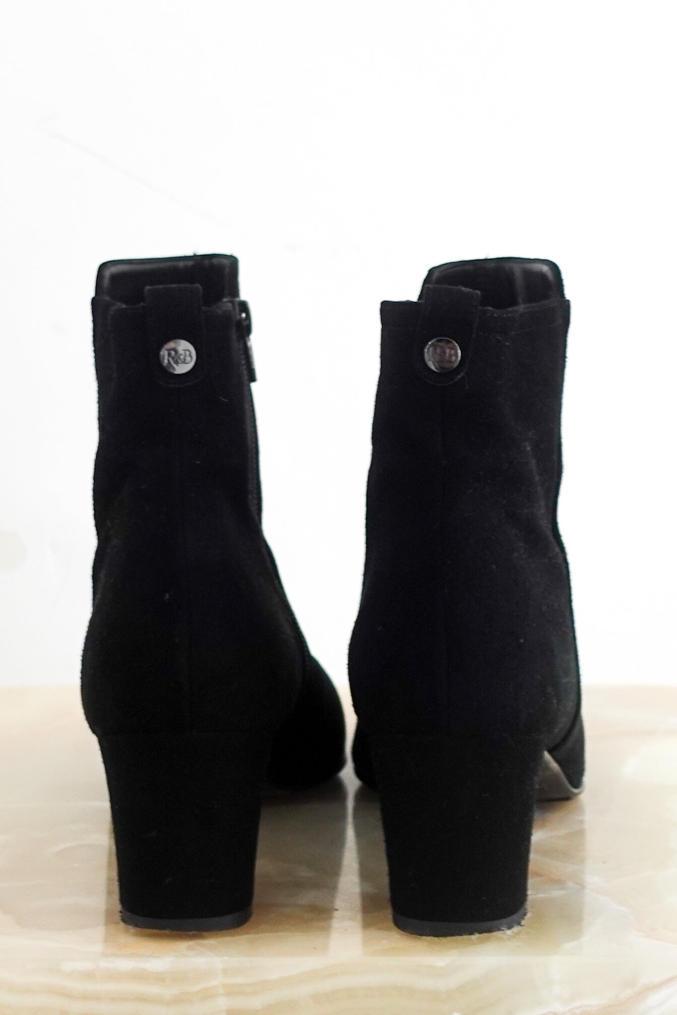 Suede black boots RRP £325