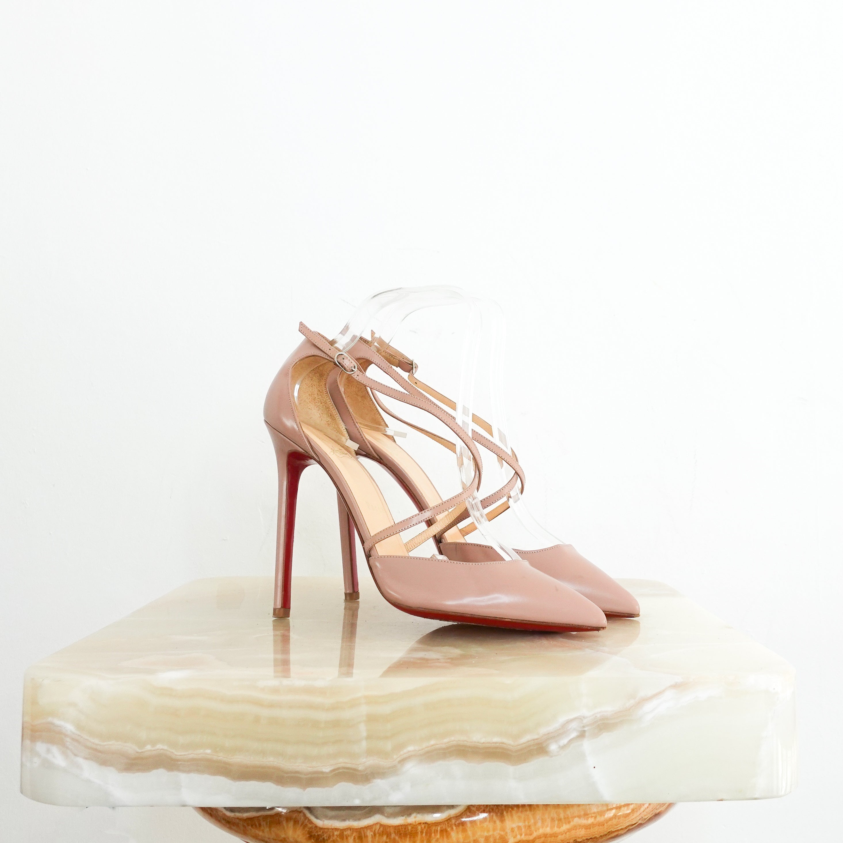 Nude pearlised heel RRP £600