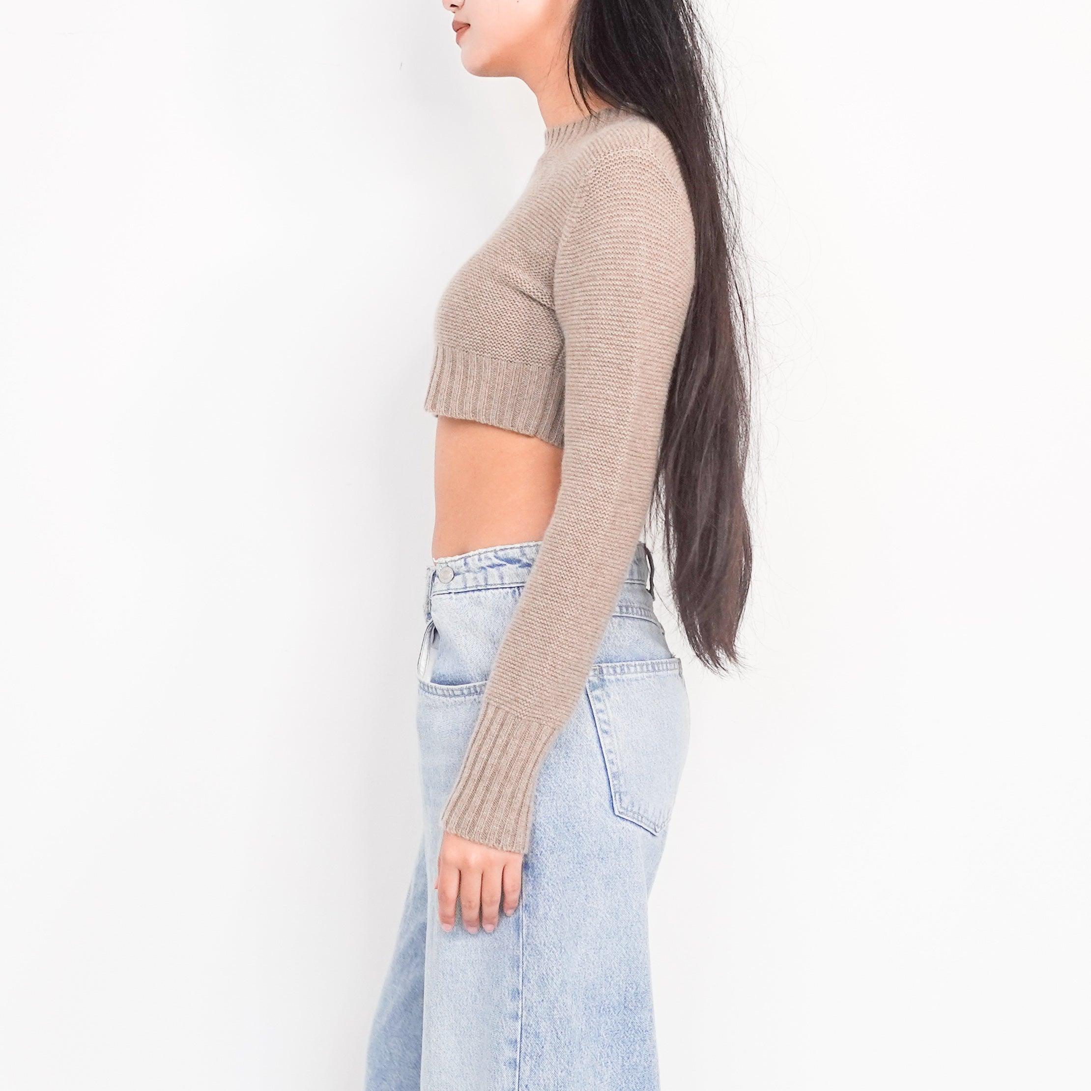 Brown cropped jumper