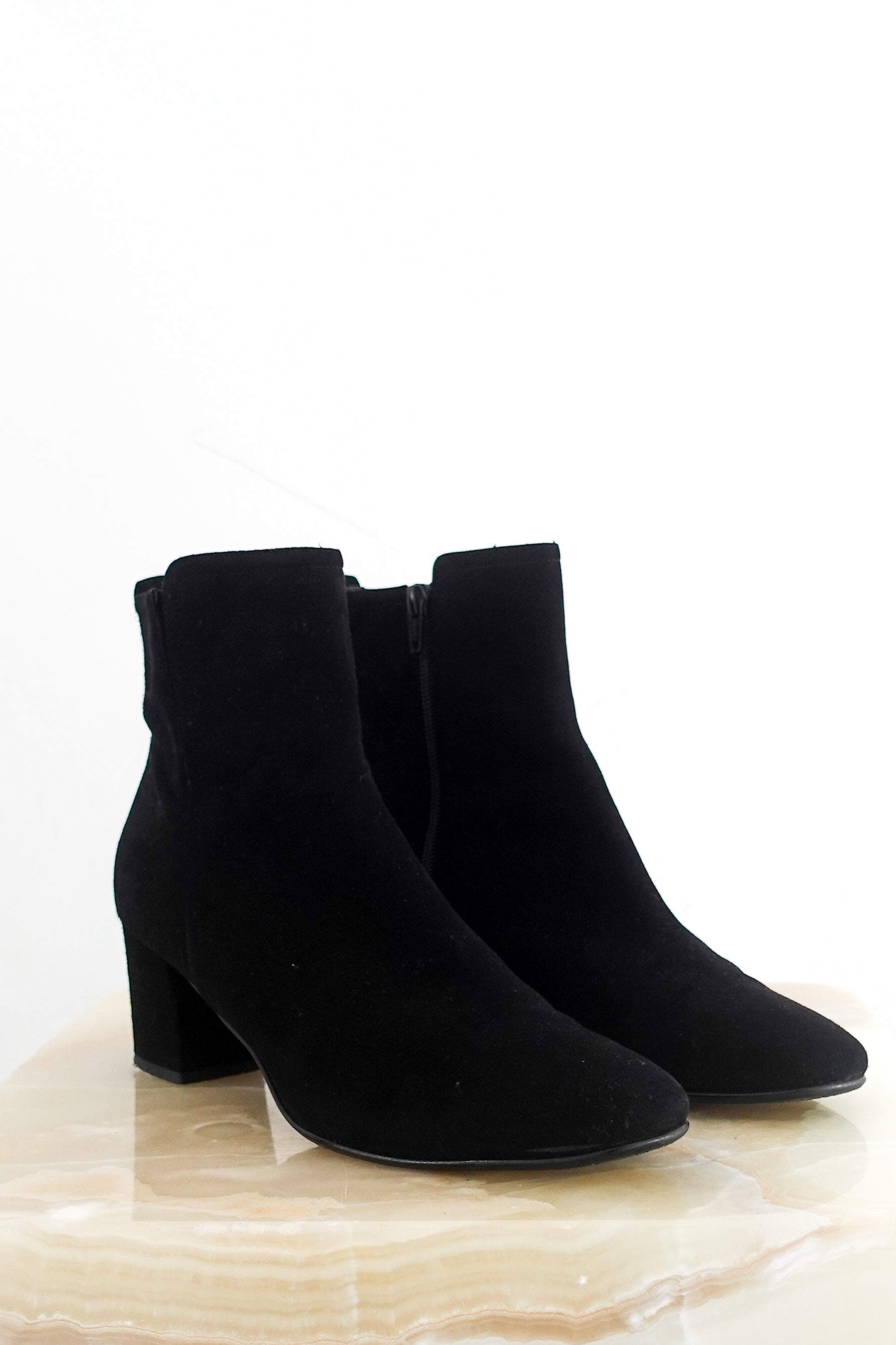 Suede black boots RRP £325