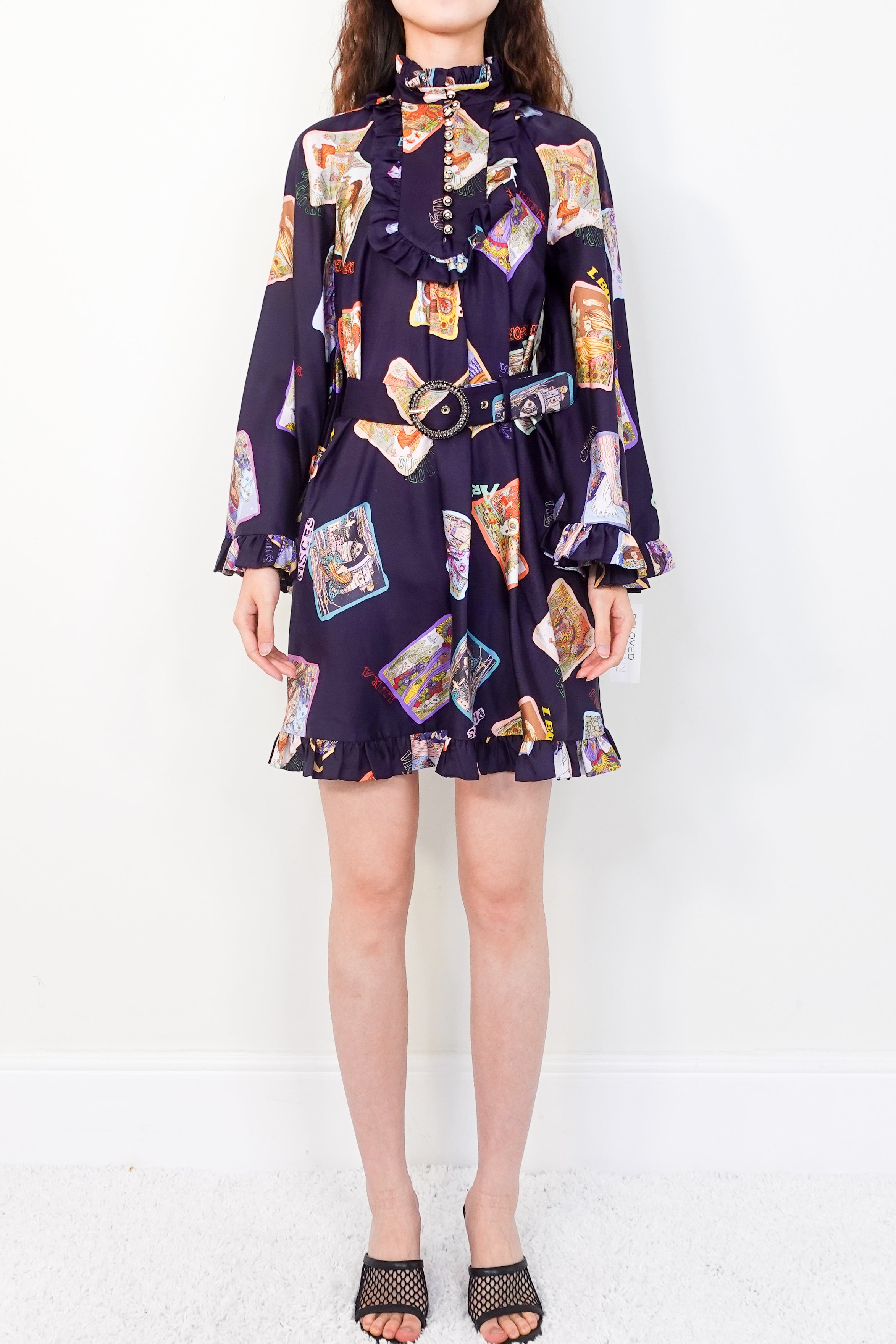 Printed silk mini dress RRP £625