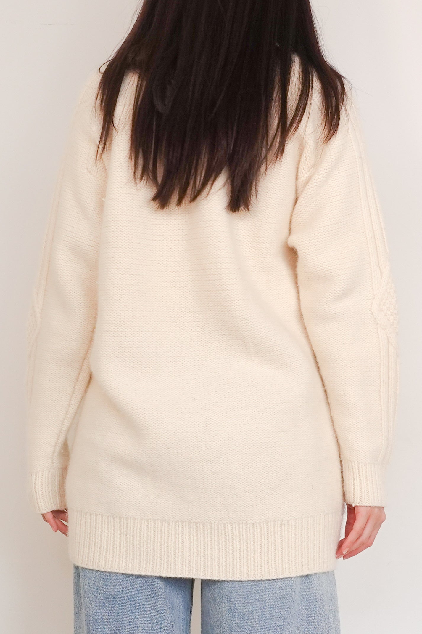 Cream long line cardigan RRP £250