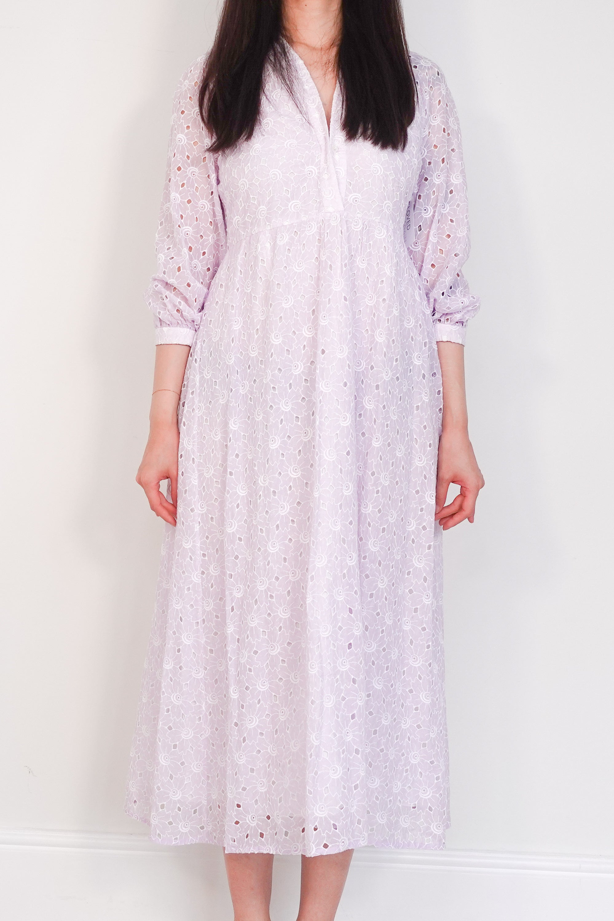 Lavender floral midi dress RRP £300