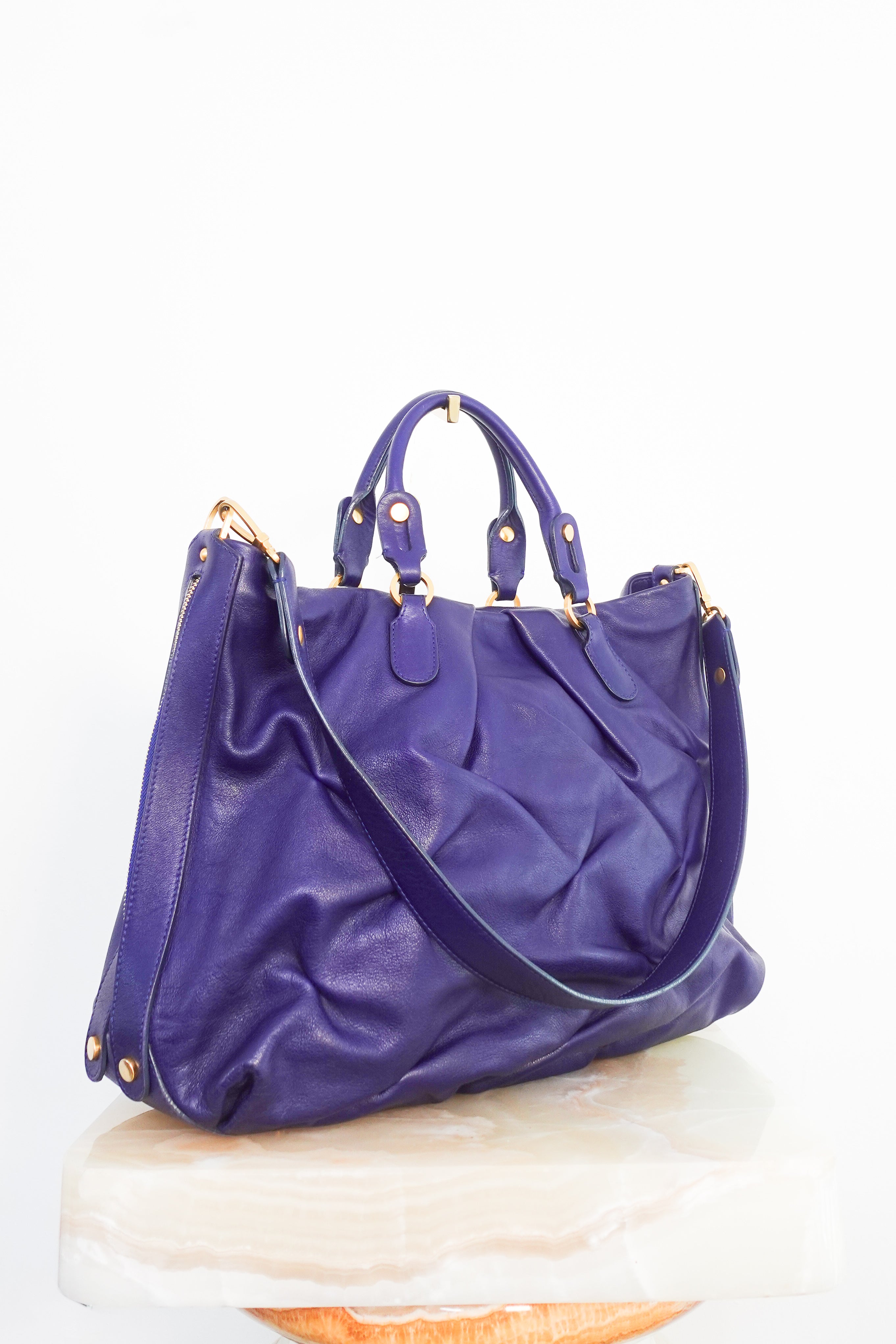 crossbody purple tote bag RRP £700