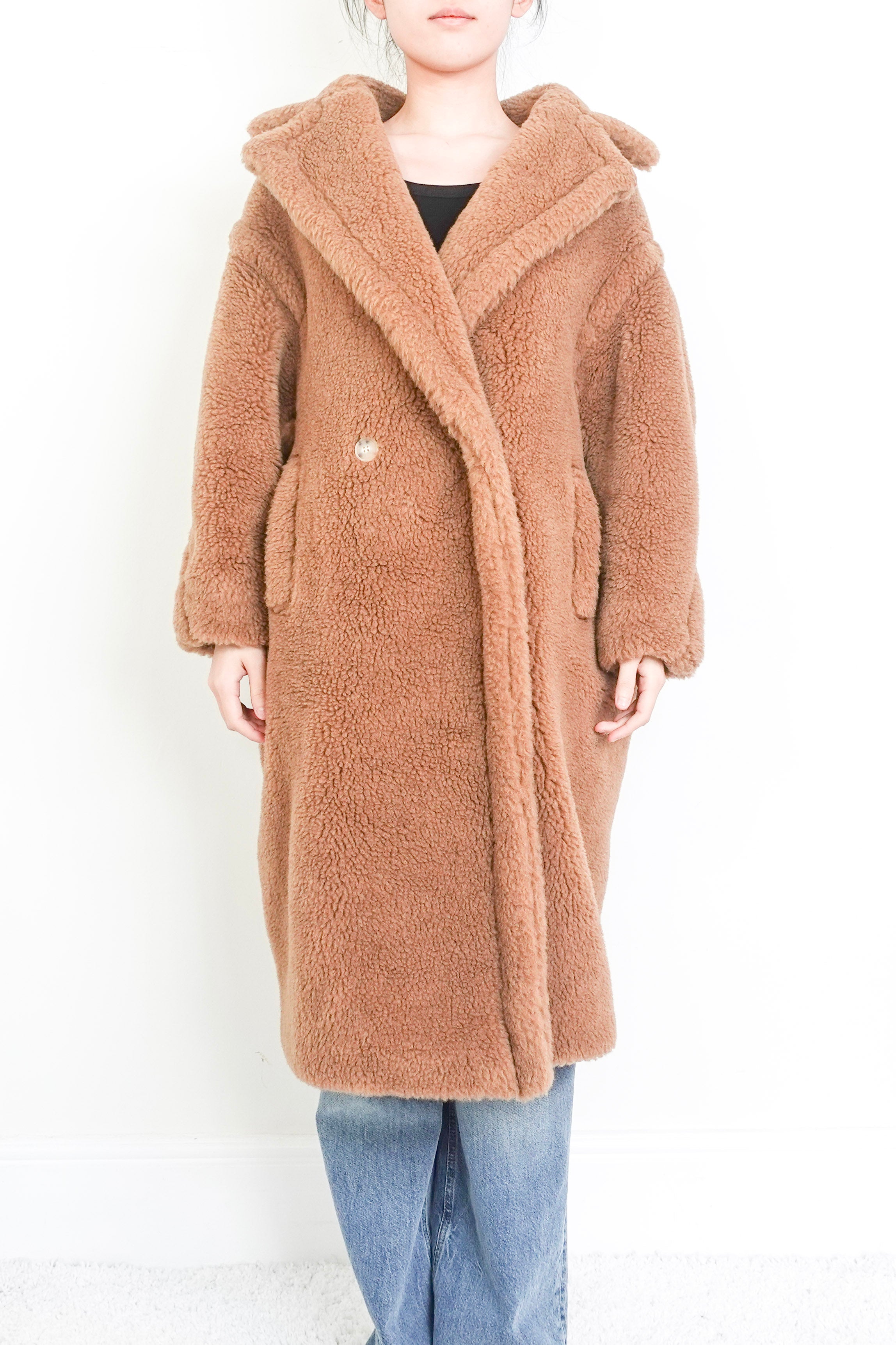 Teddy coat in beige RRP £2700