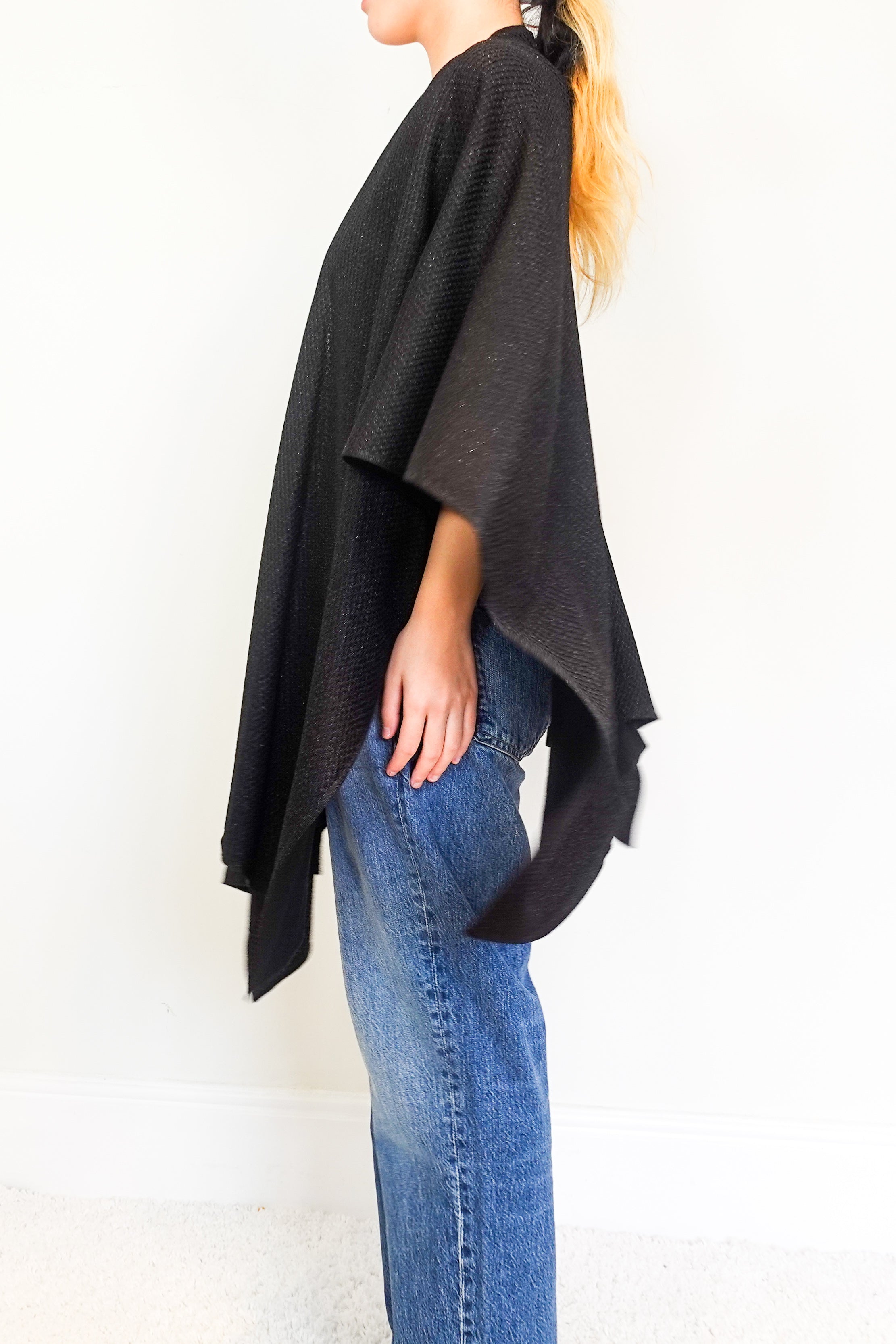 Black evening cape RRP £500