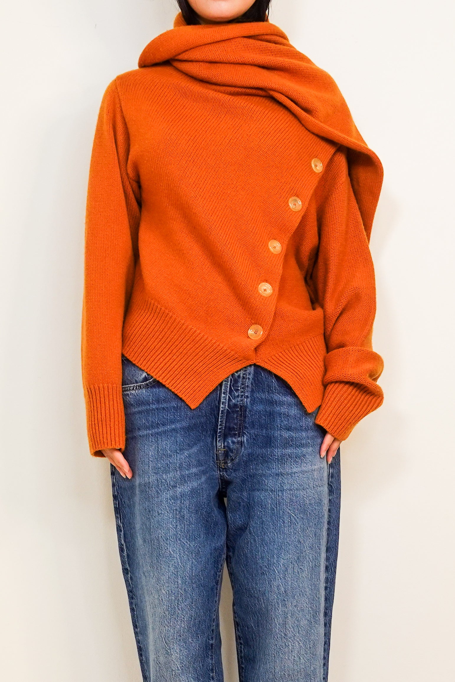 NEW Cashmere orange jumper RRP £500