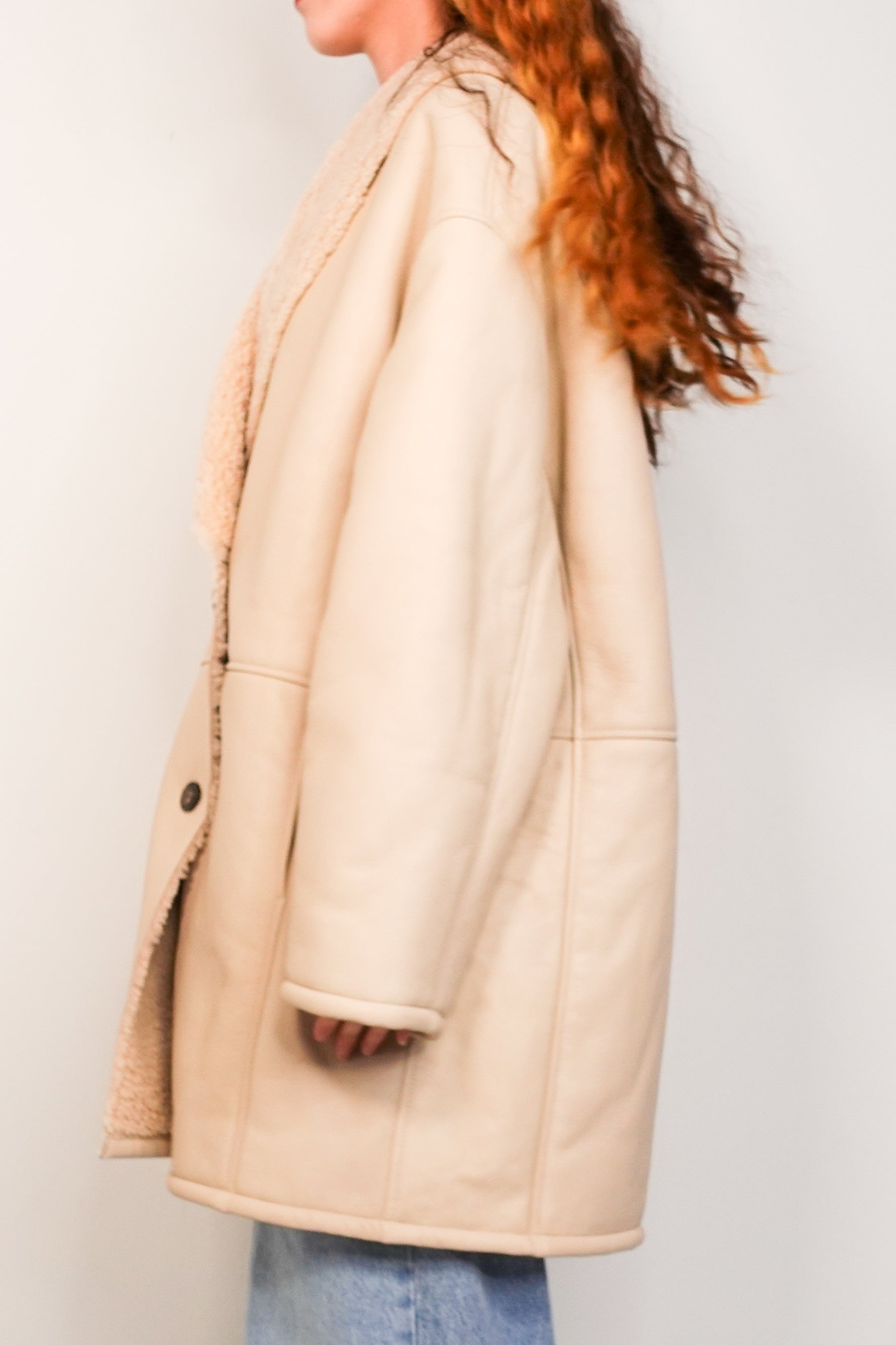 Shearling Cream coat RRP £730