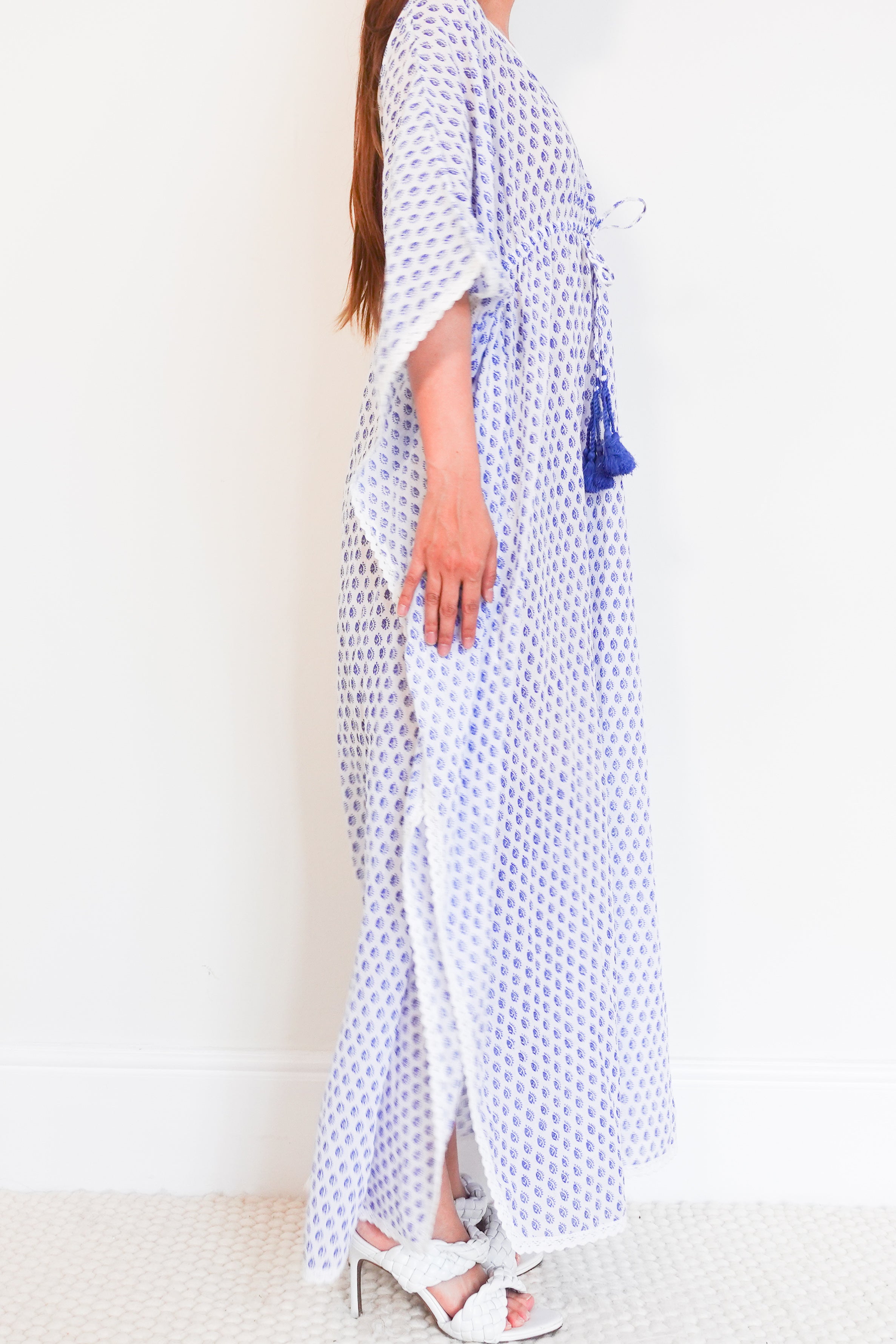 cotton kaftan dress OS RRP £250