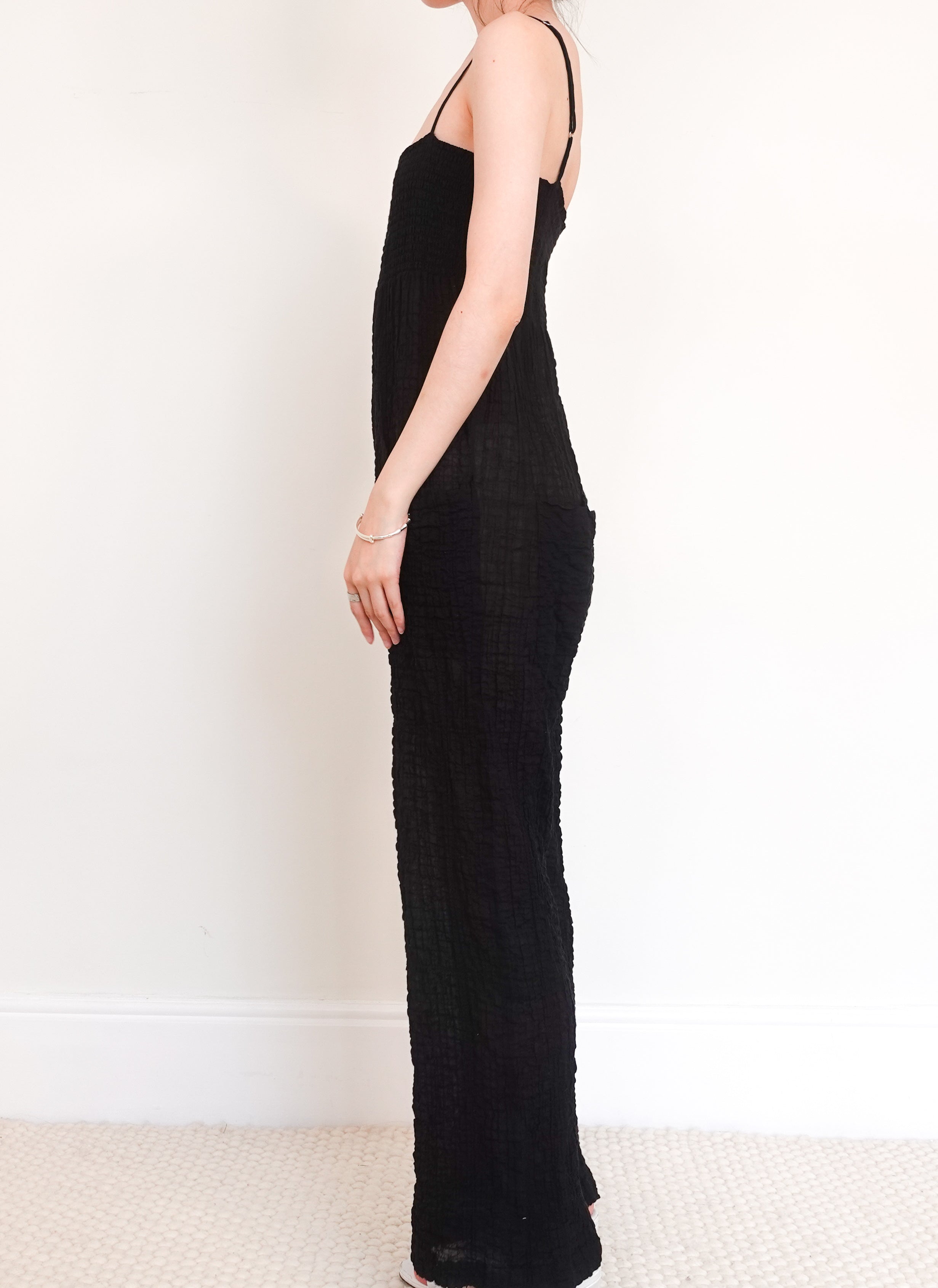 Black ruched jumpsuit RRP £300