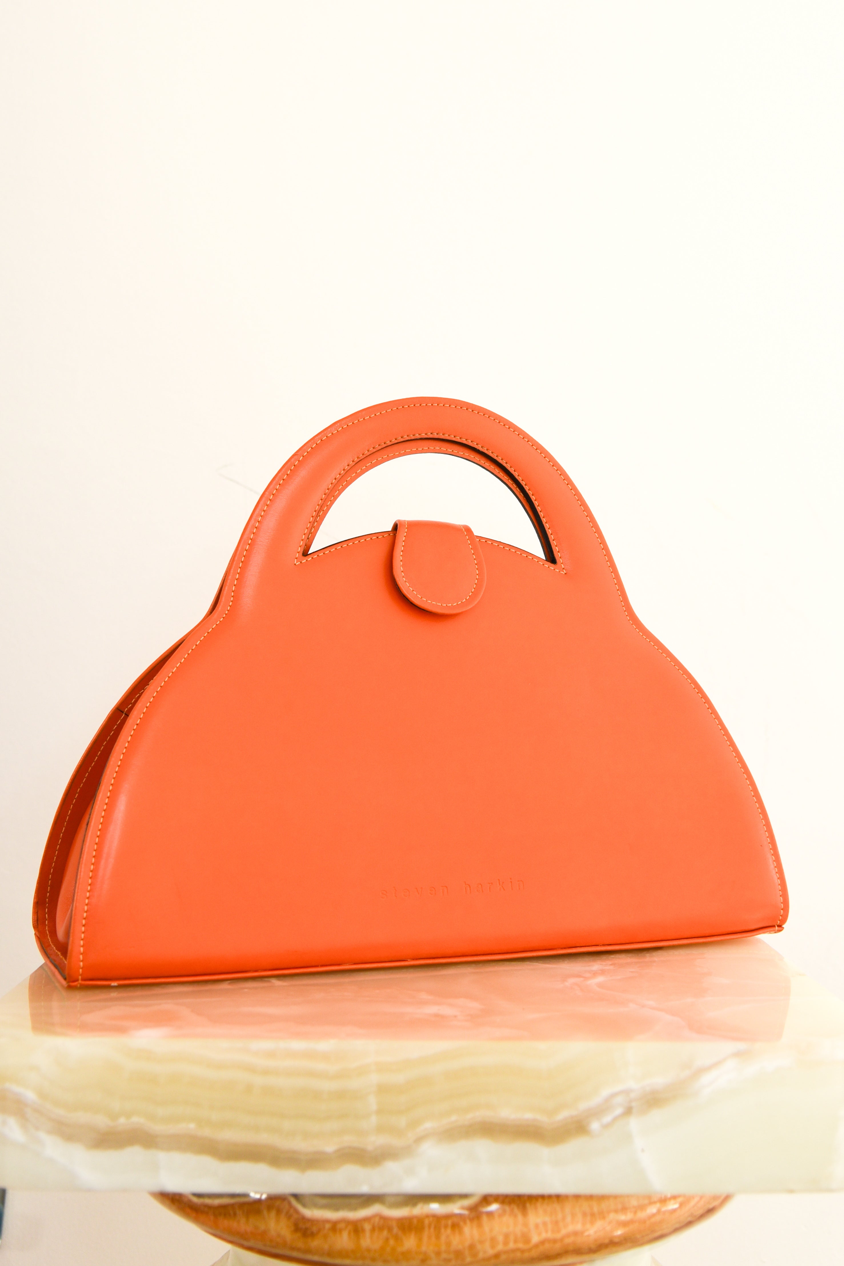 Orange The Babs structured handbag