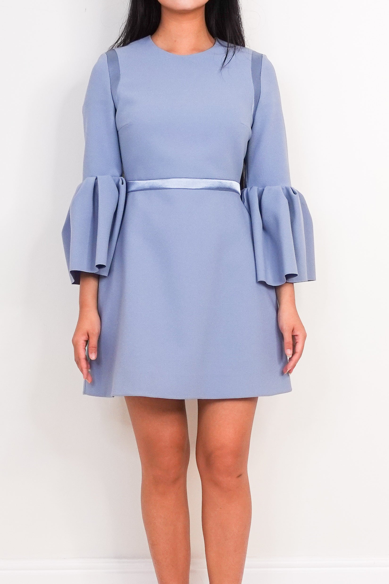 Midi blue dress crepe RRP £600