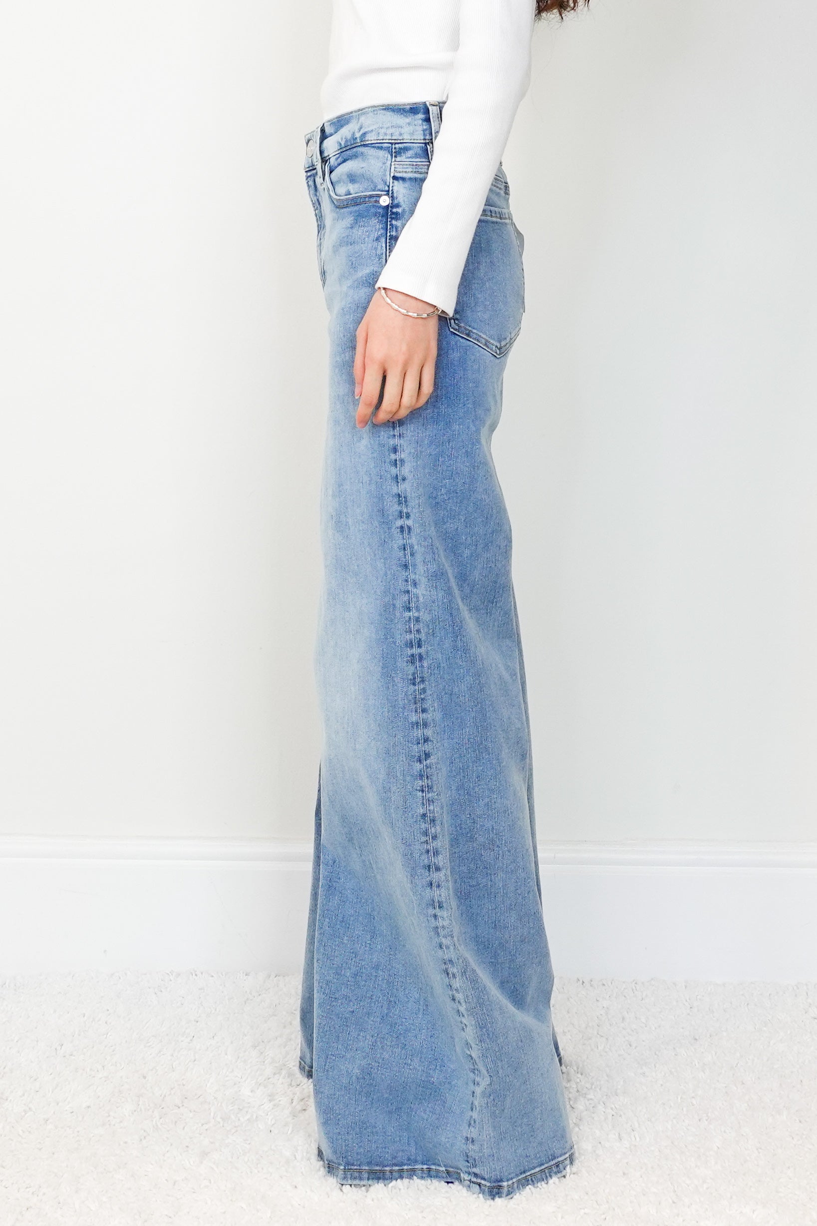 New le palazzo wide lea au natural wide leg jeans RRP £220