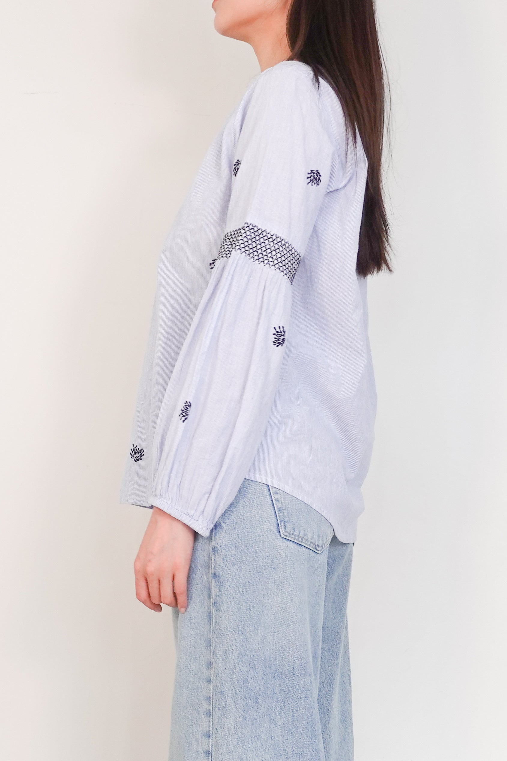 Pinstripe cotton blouse RRP £100