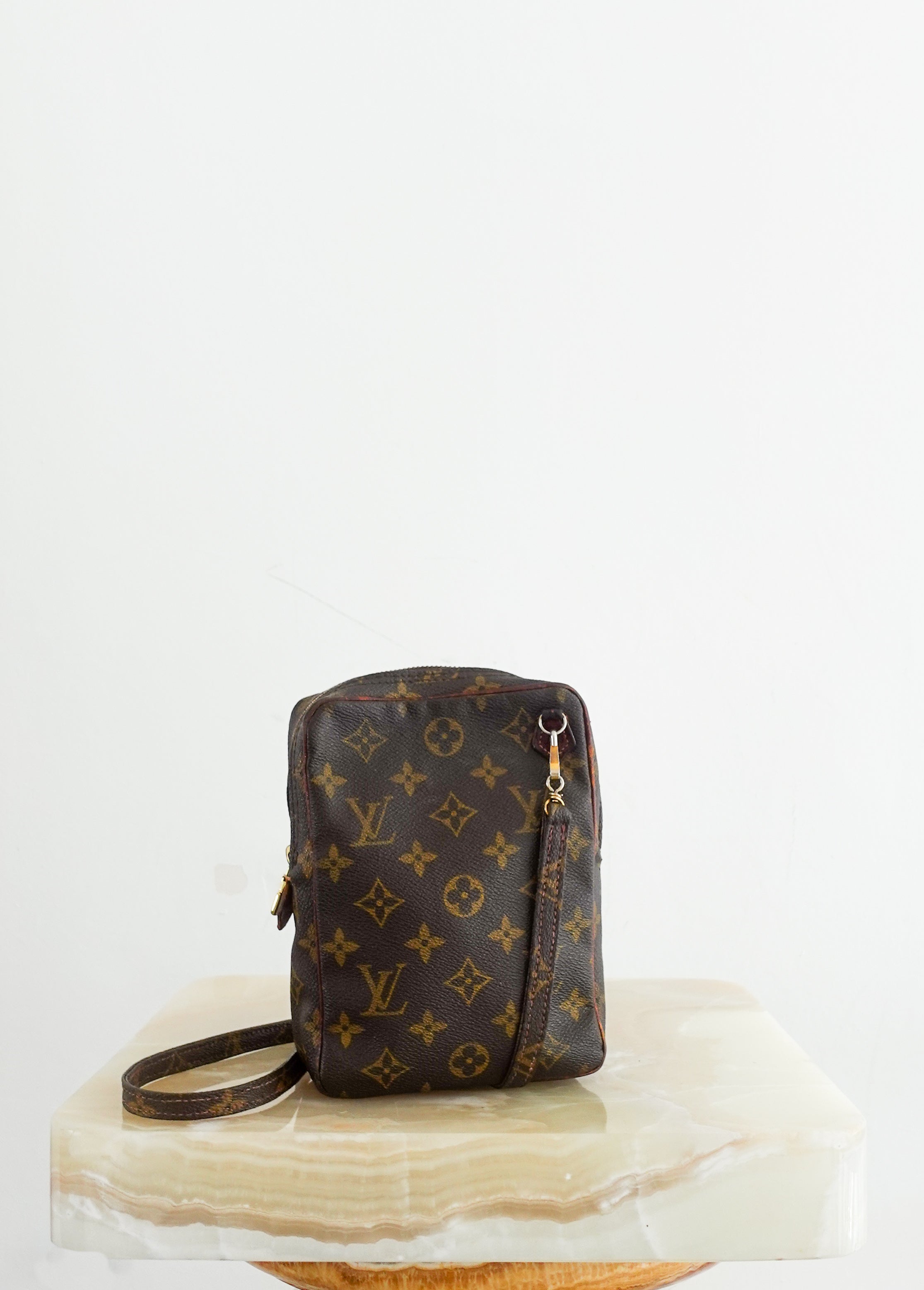 Crossbody monogram leather bag