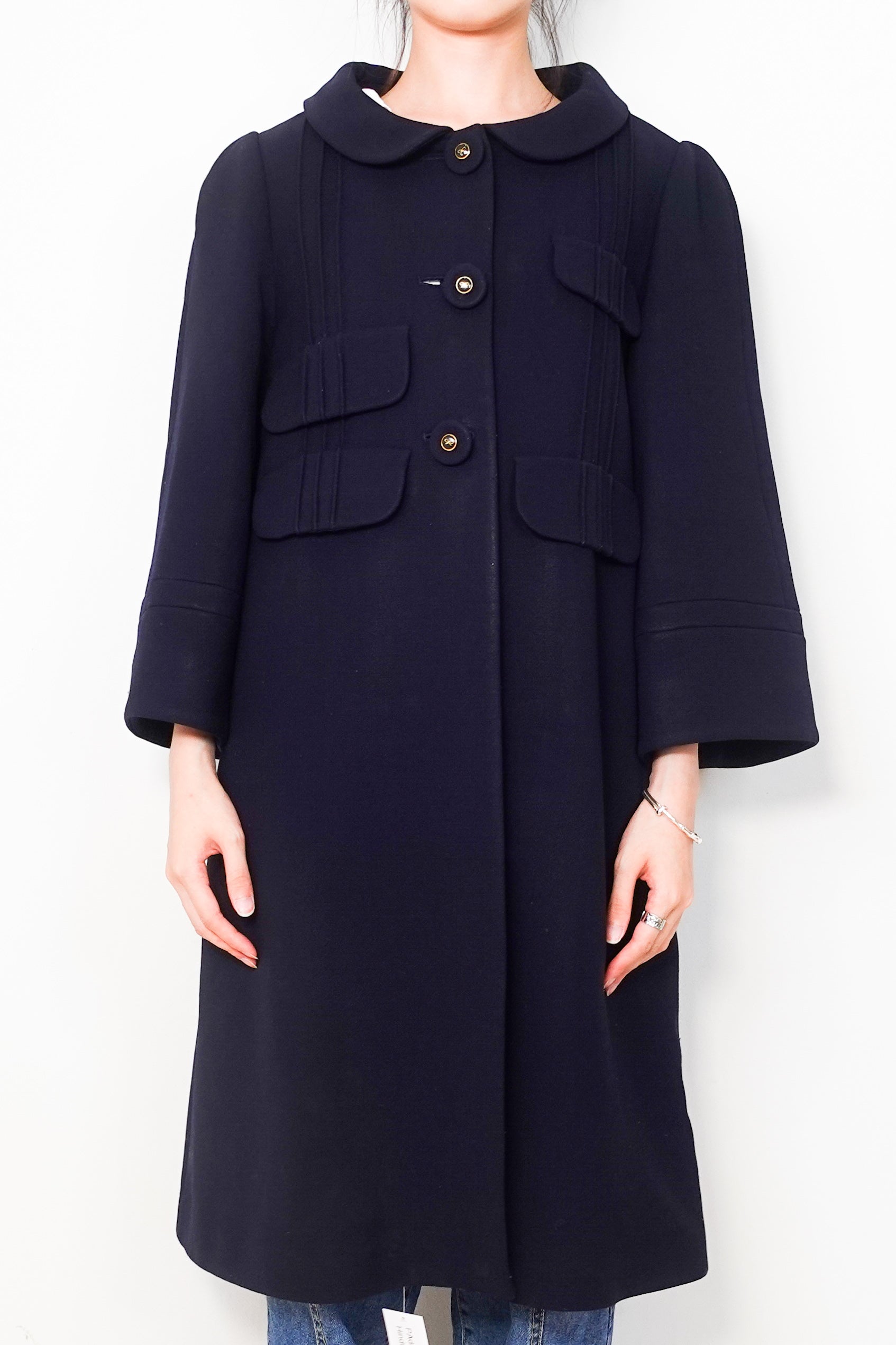 Navy wool coat RRP £325