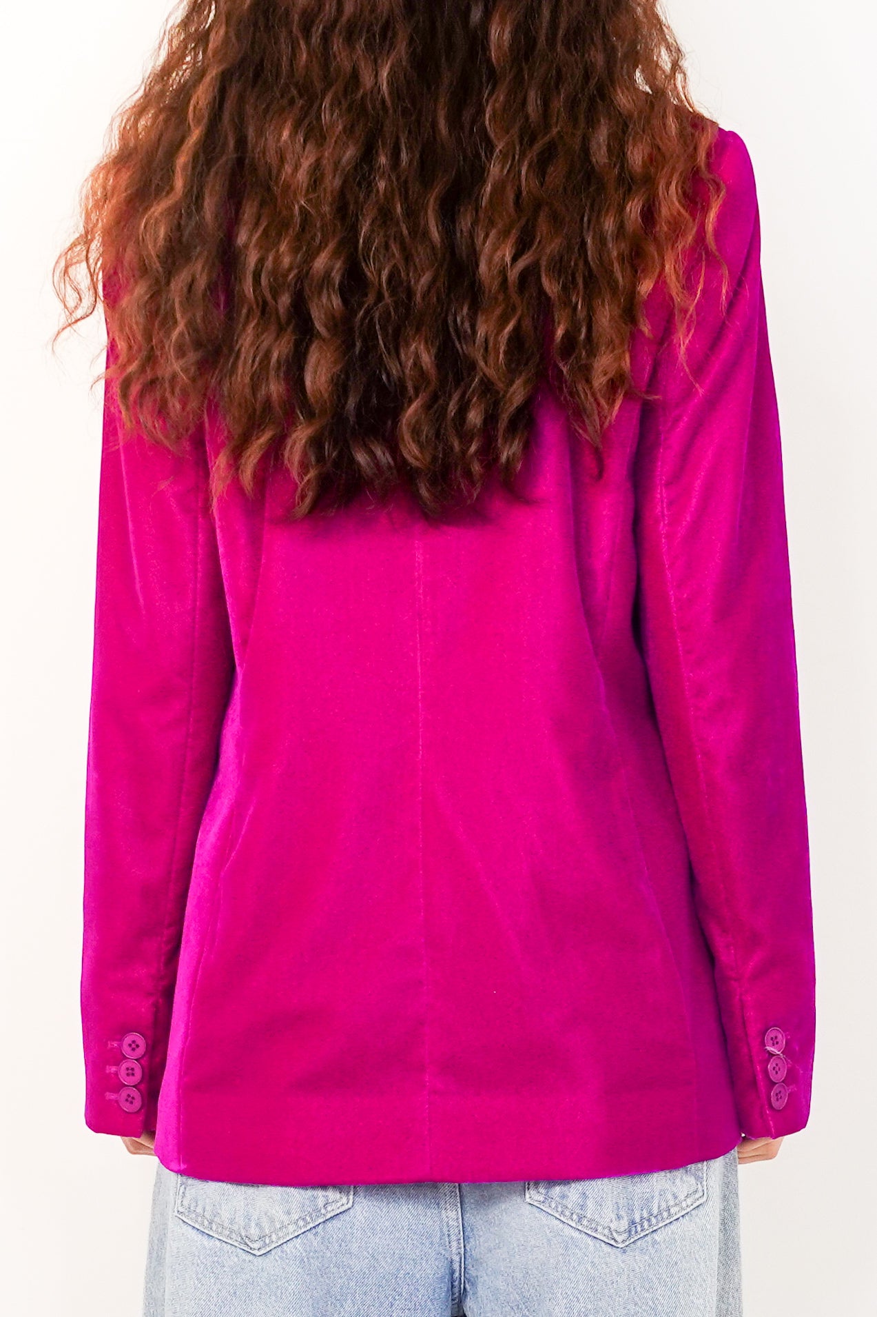 Magenta velvet blazer RRP £375