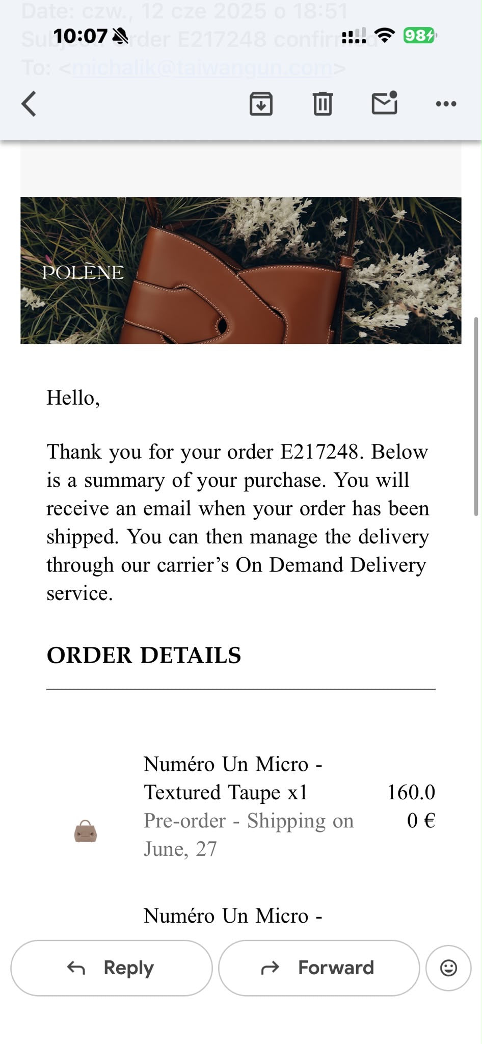 Polène Numéro Neuf Mini Textured Leather Bag in Ebony (RRP £390) | Authentic Preloved