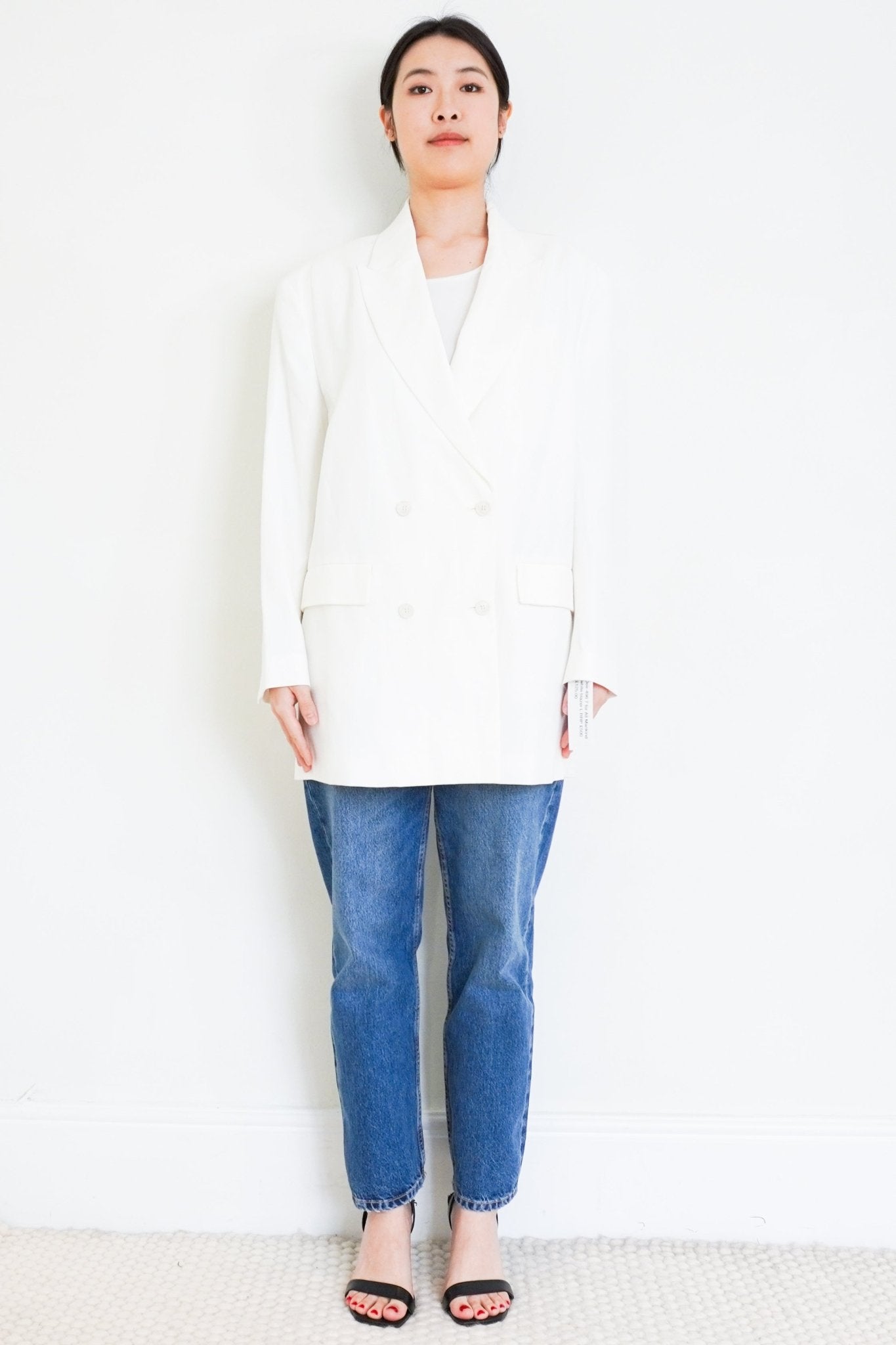 7 For All Mankind White Linen Blazer RRP £500 | Authentic Preloved - Reloved Again