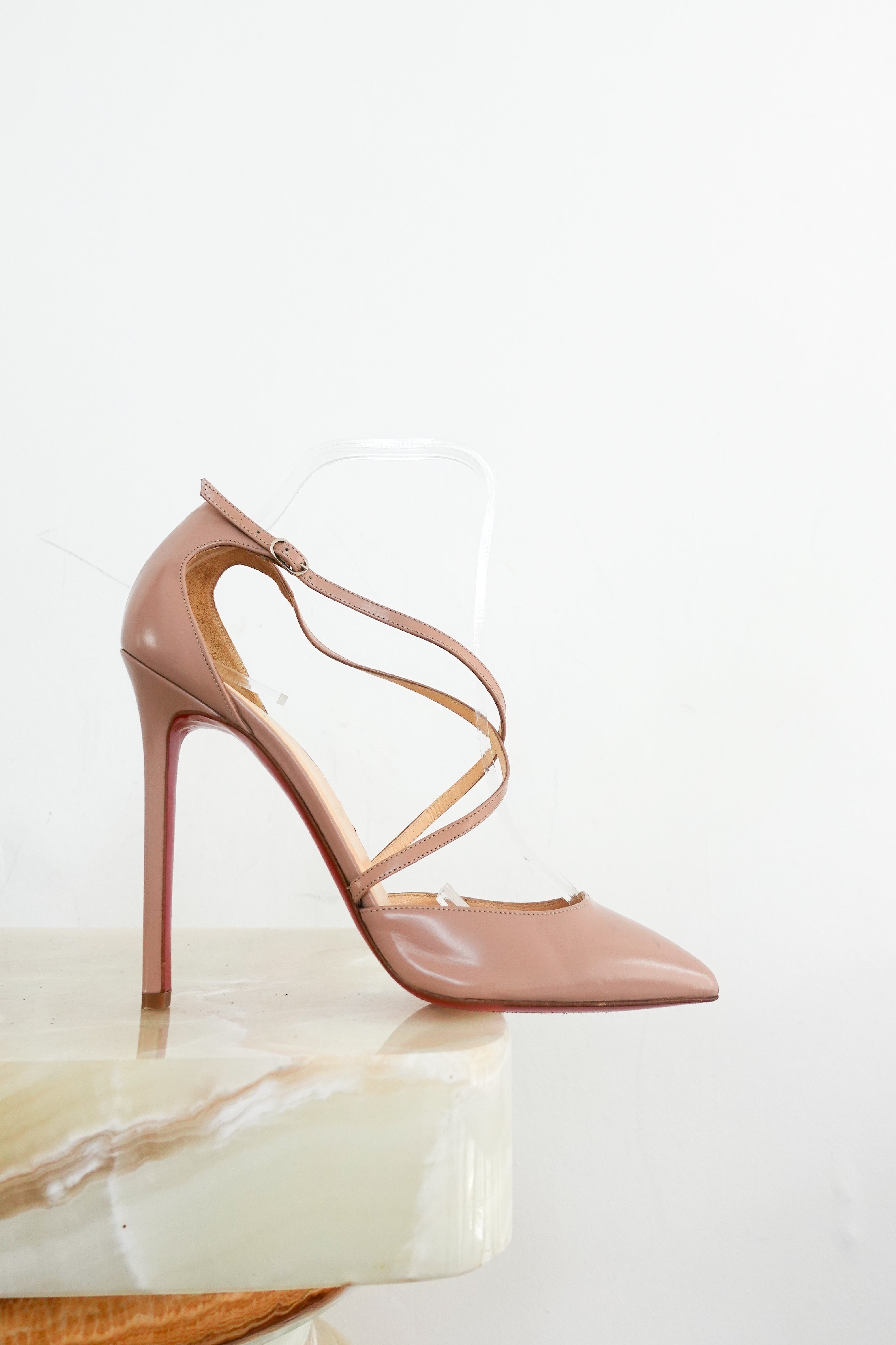 Nude pearlised heel RRP £600