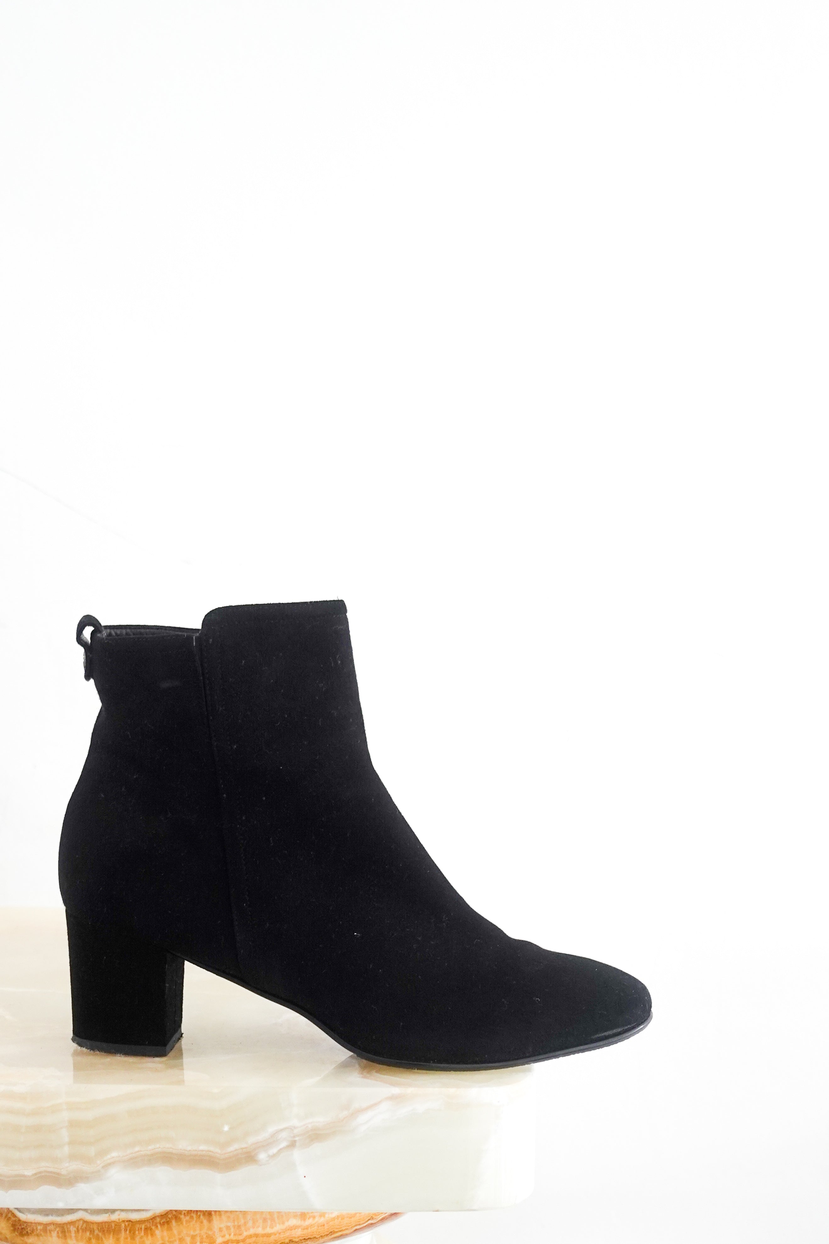 Suede black boots RRP £325