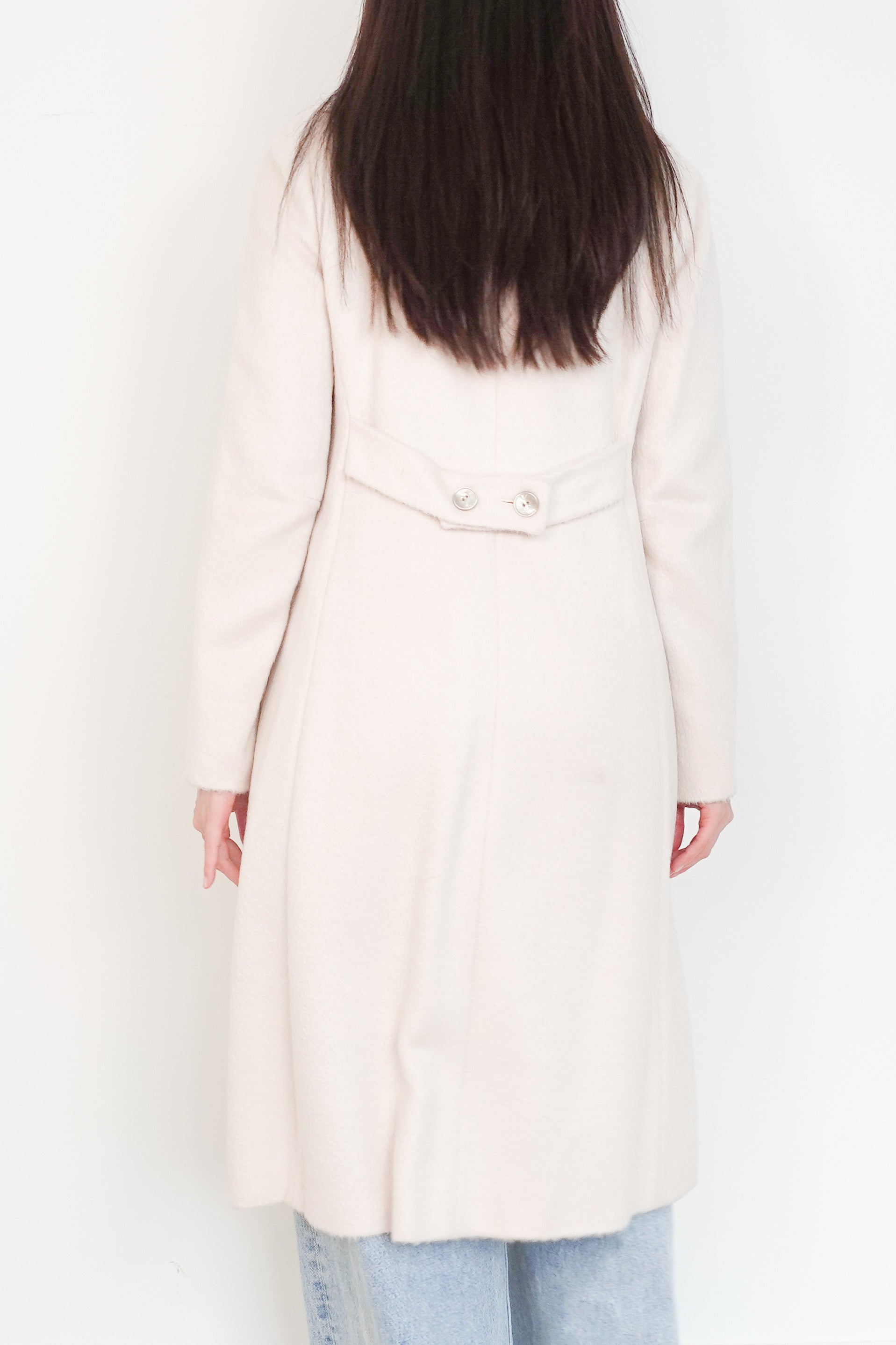 Cream wool coat RRP £650