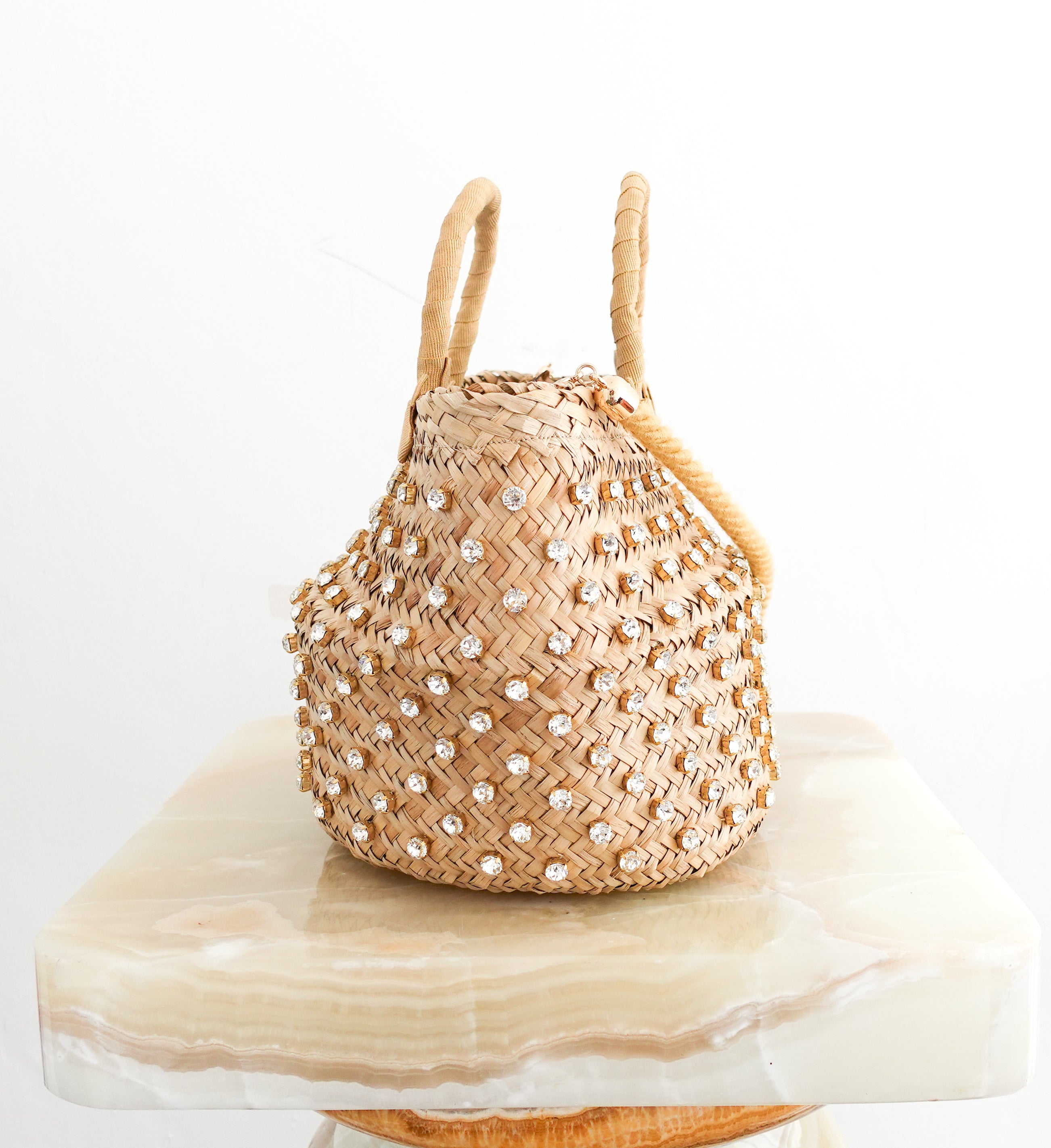 Straw gemstone bag RRP £200