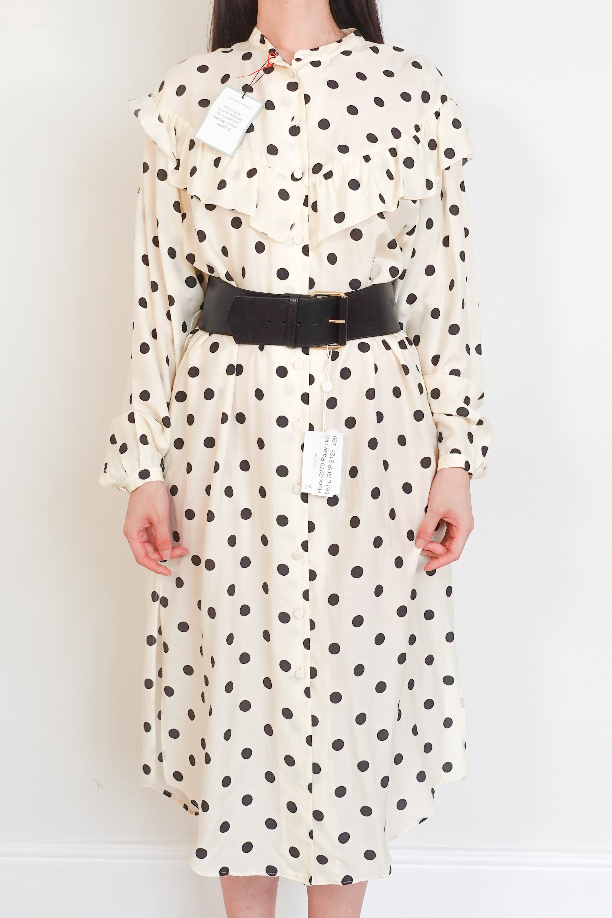 Polka-dot crepe dress RRP £695