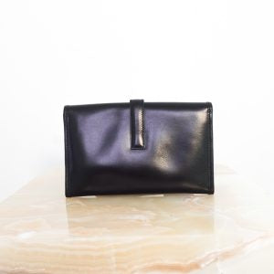 Jige black leather mini clutch