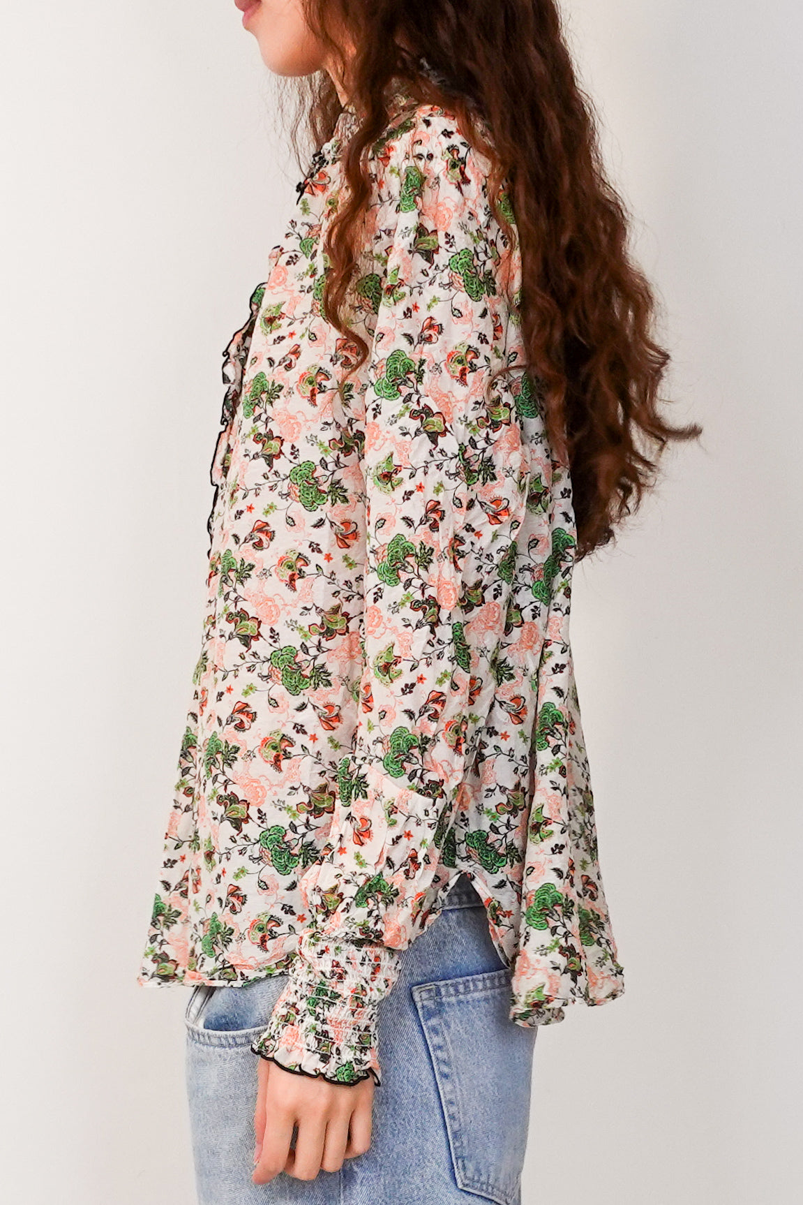 Floral cotton blouse RRP £250