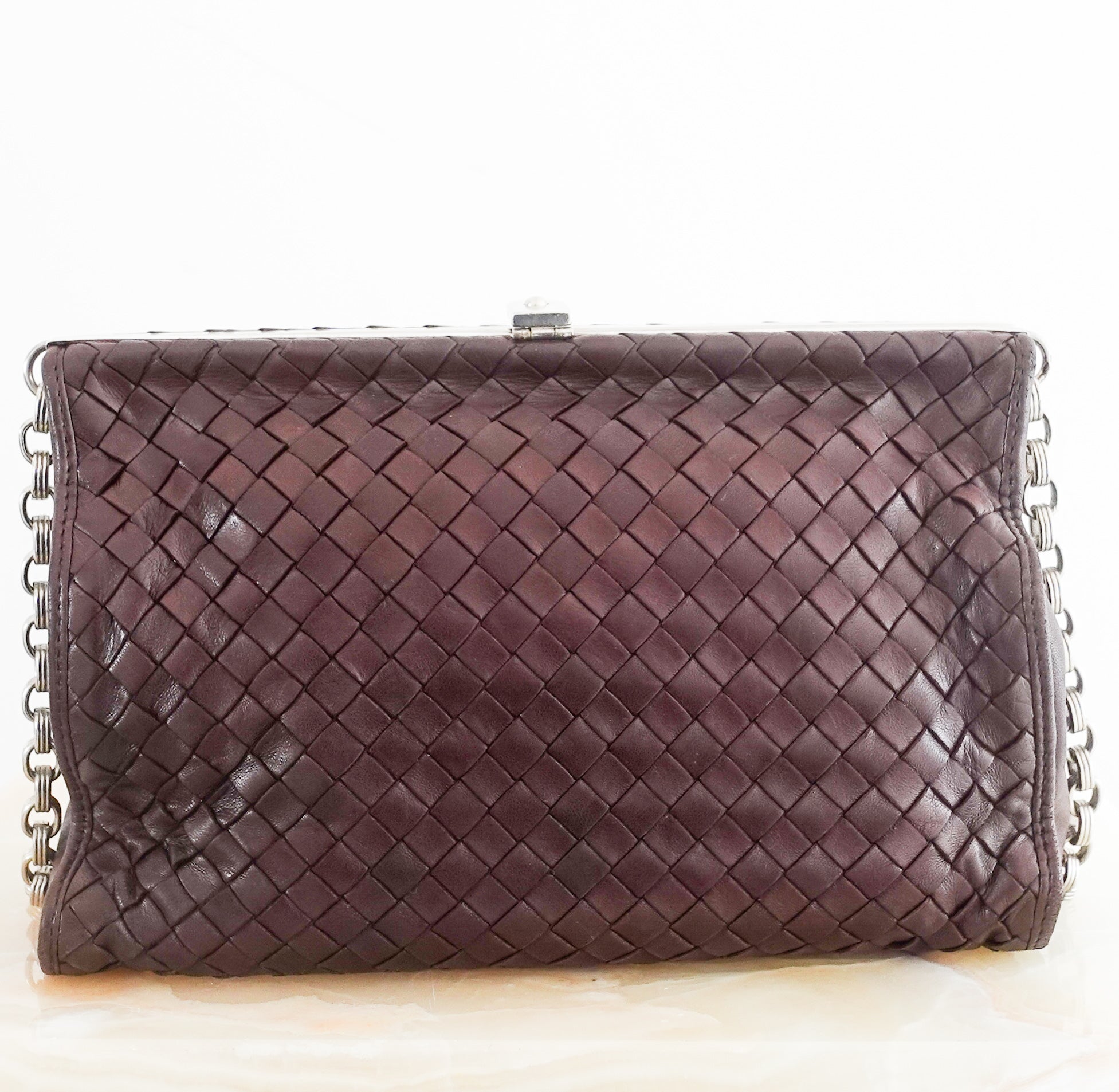 Woven leather pouch bag RRP £1.1k