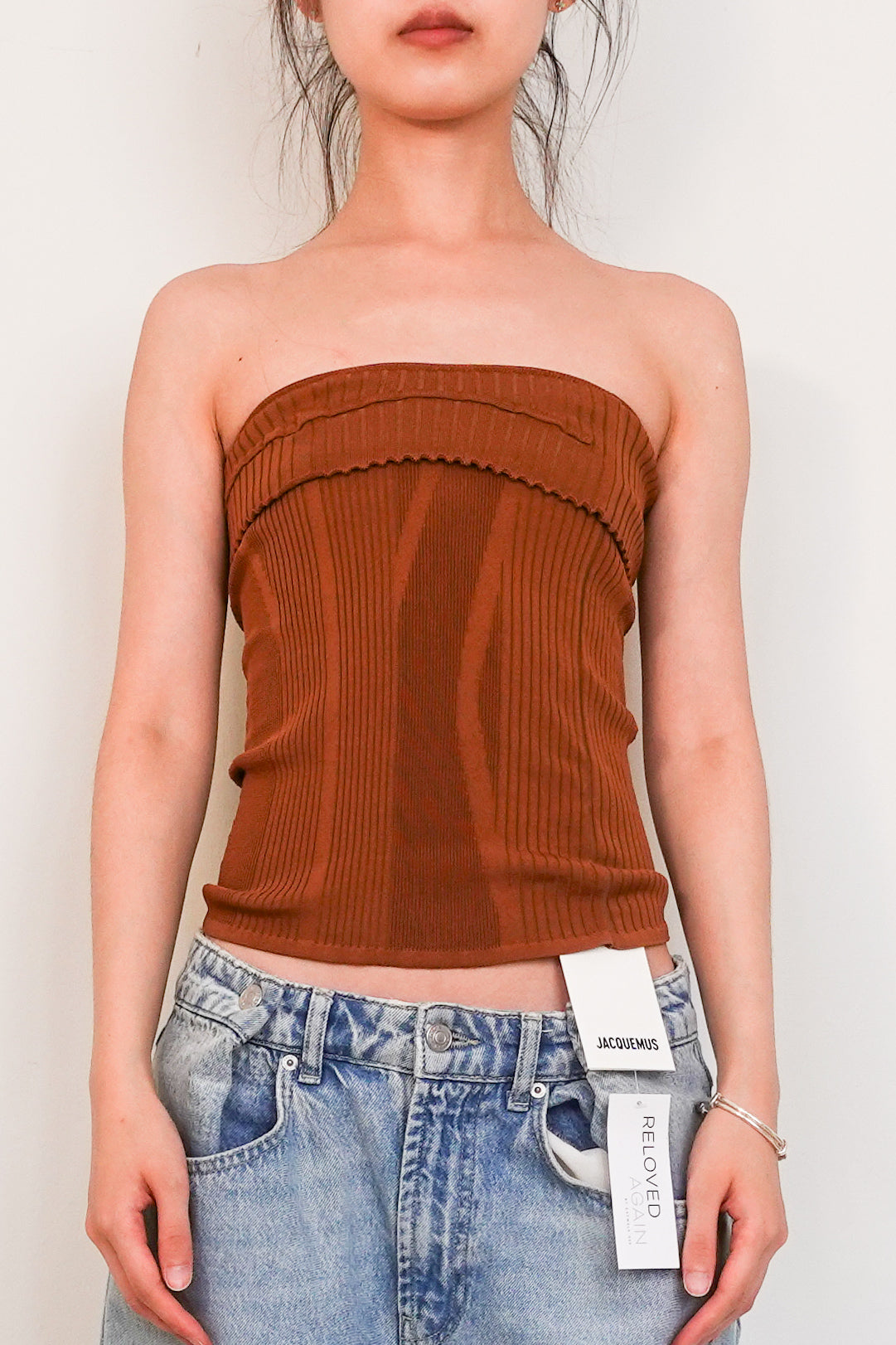 Brown Le Papier 'La Maille Lucca' Tube Top RRP £170