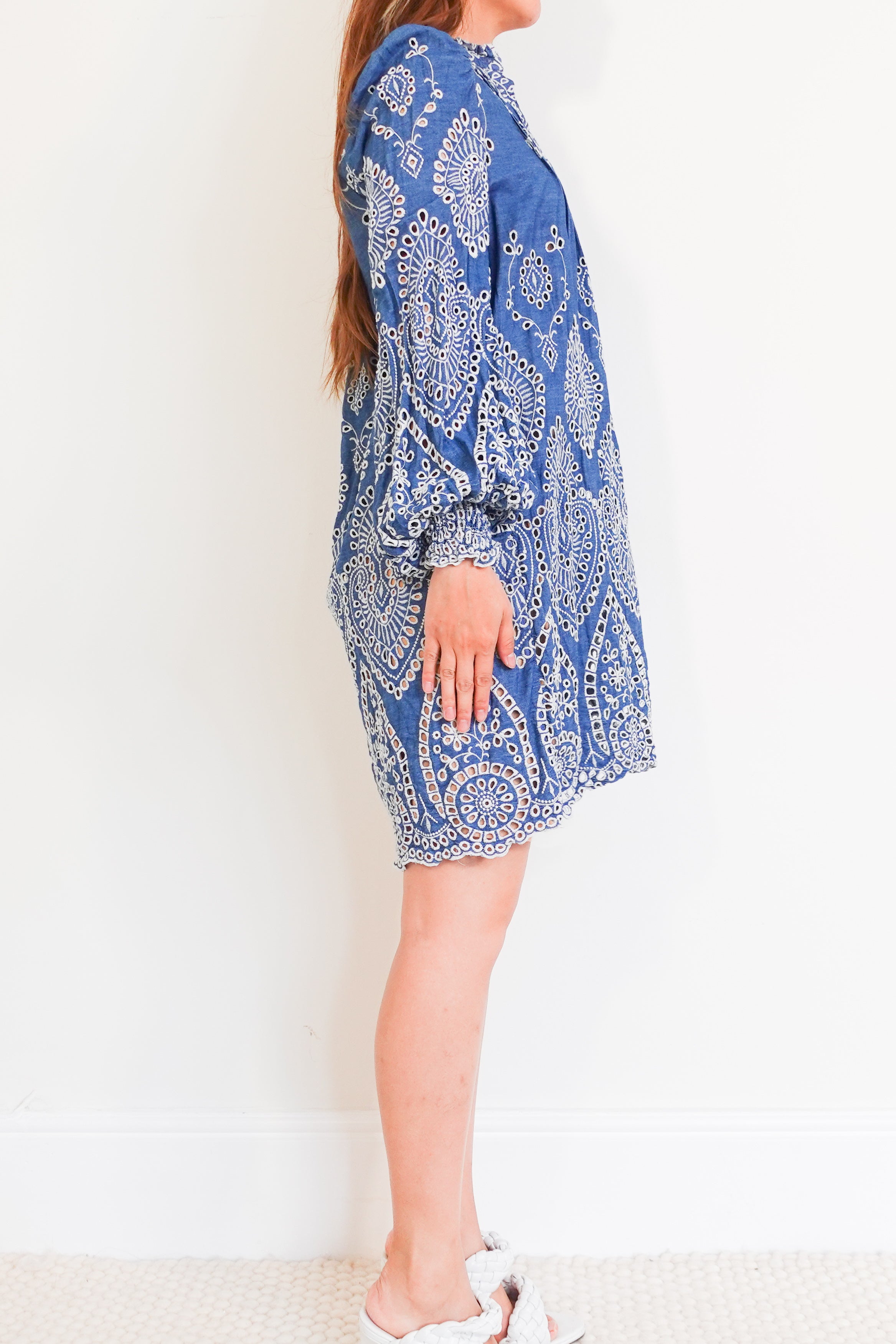 Broderie Anglaise mini dress RRP £270