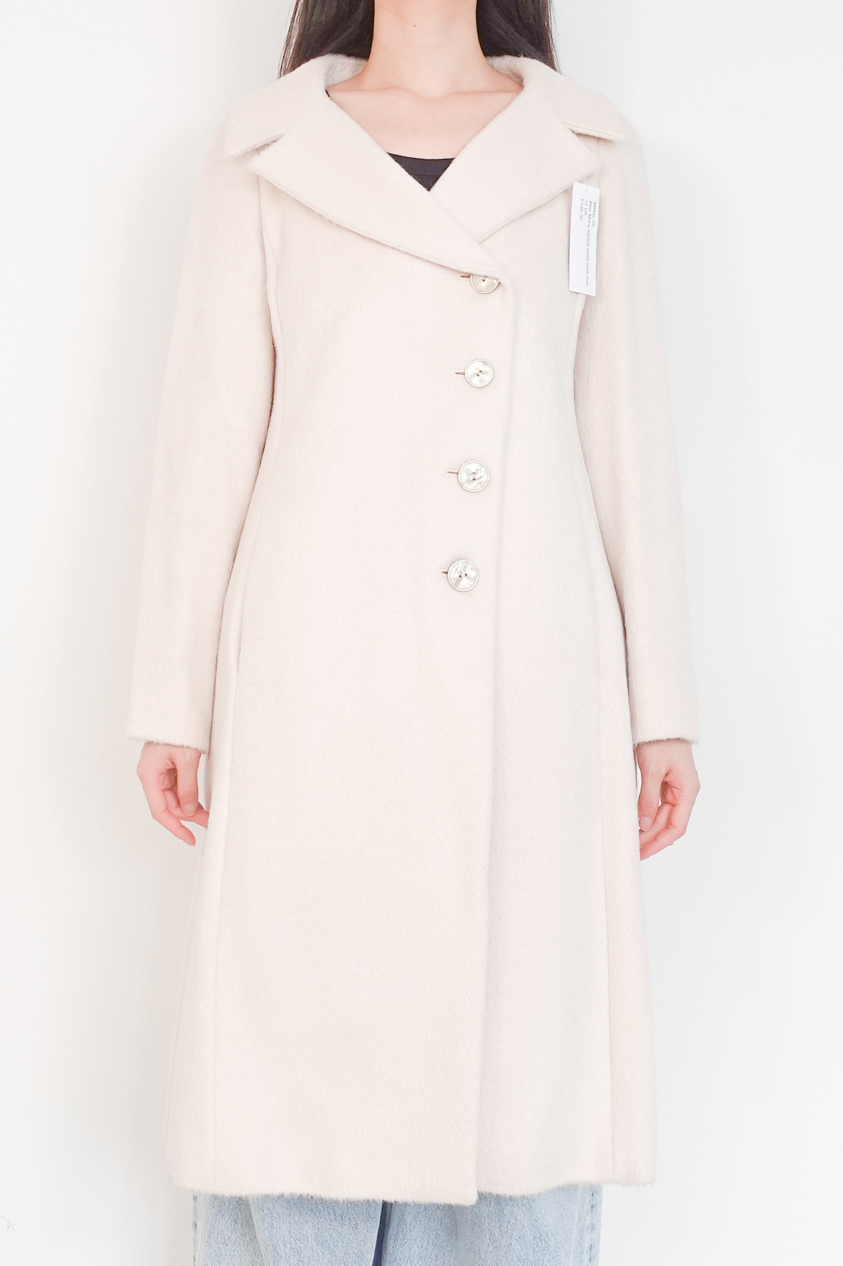 Cream wool coat RRP £650