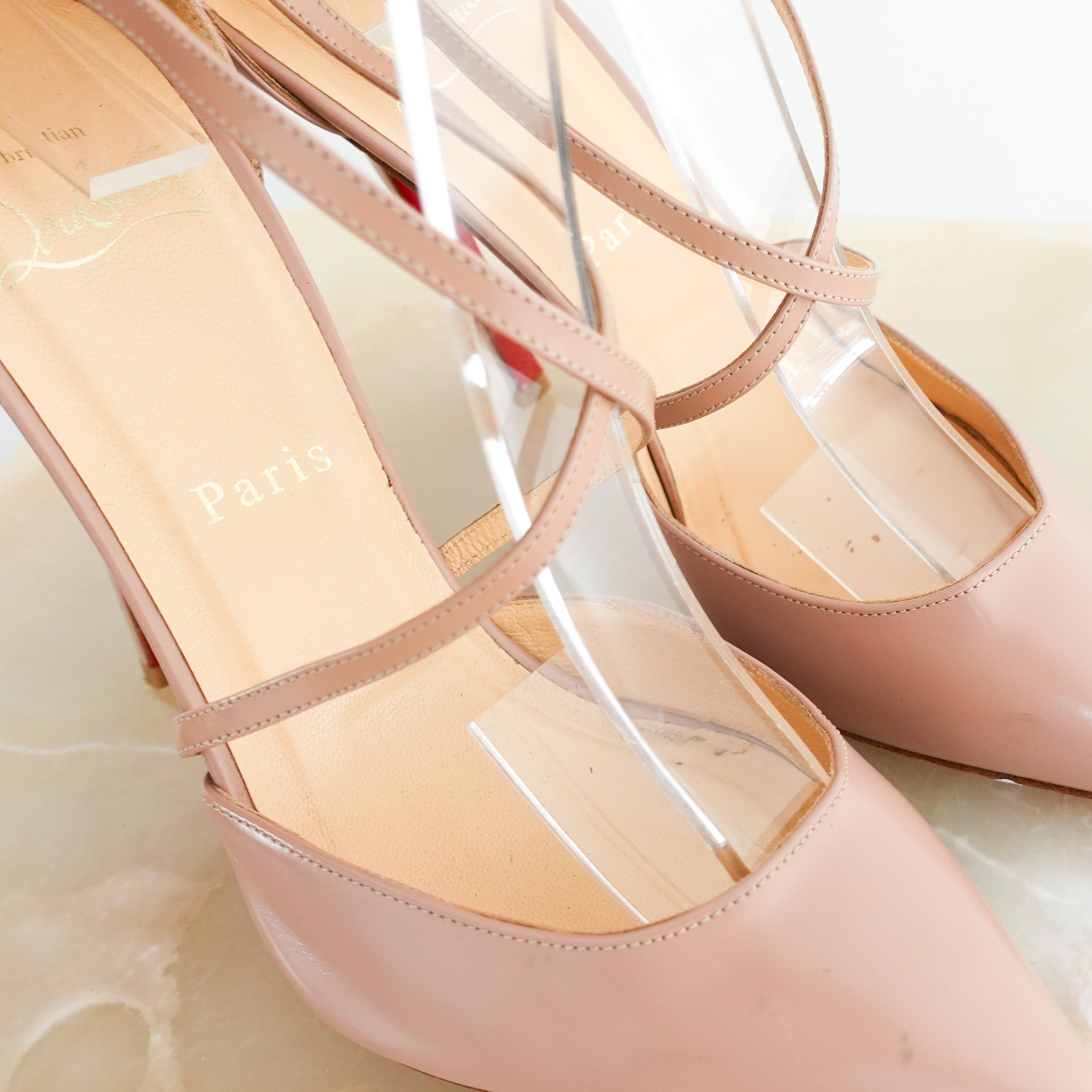 Nude pearlised heel RRP £600