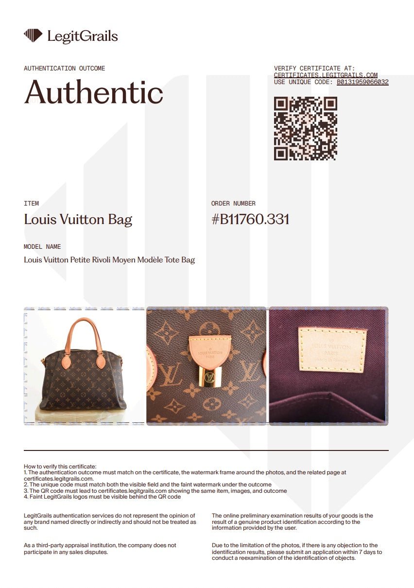 Louis Vuitton Petite Rivoli Moyen Modèle Tote Bag (RRP £1.4k) | Authentic Preloved - Reloved Again