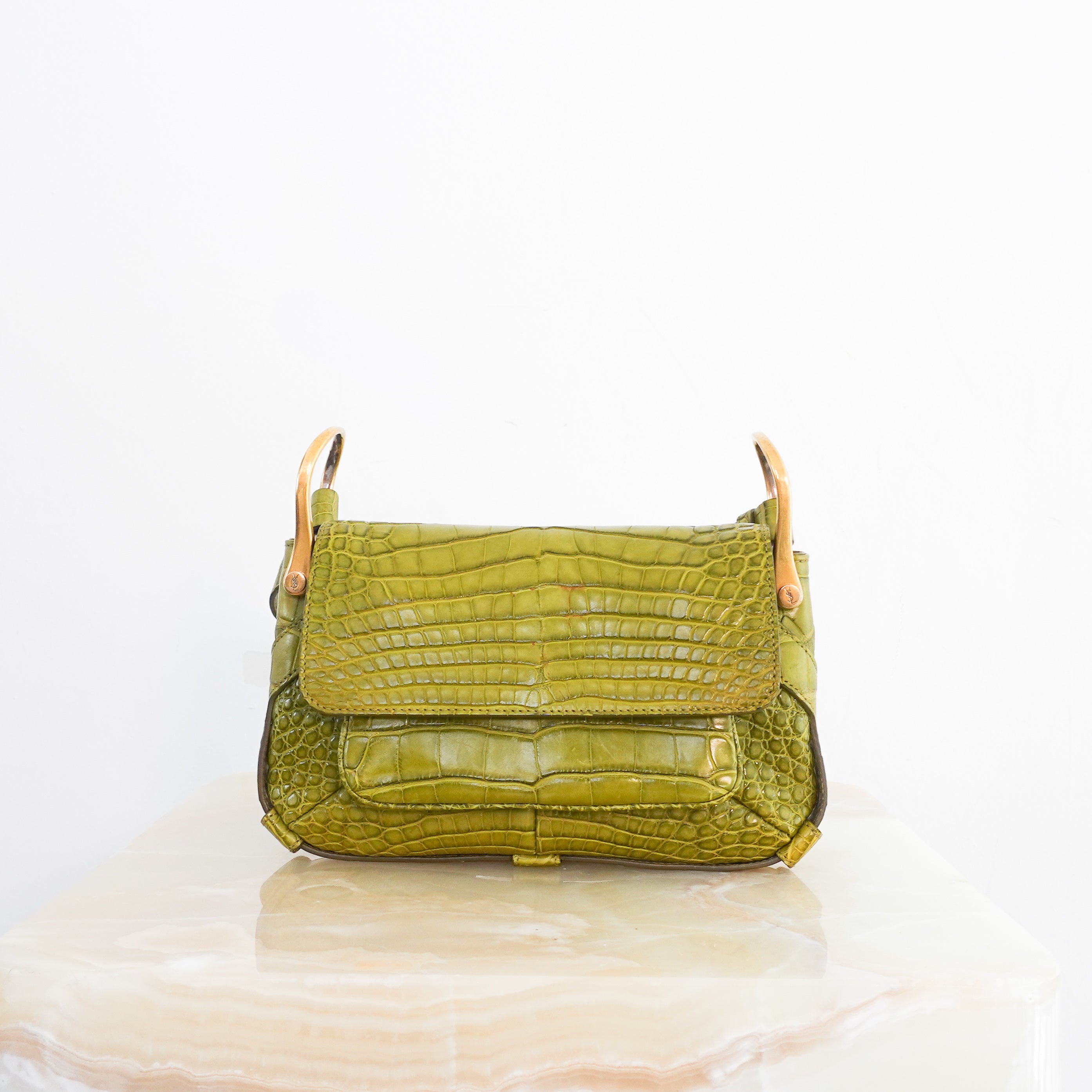 vintage YSL croc mini bag