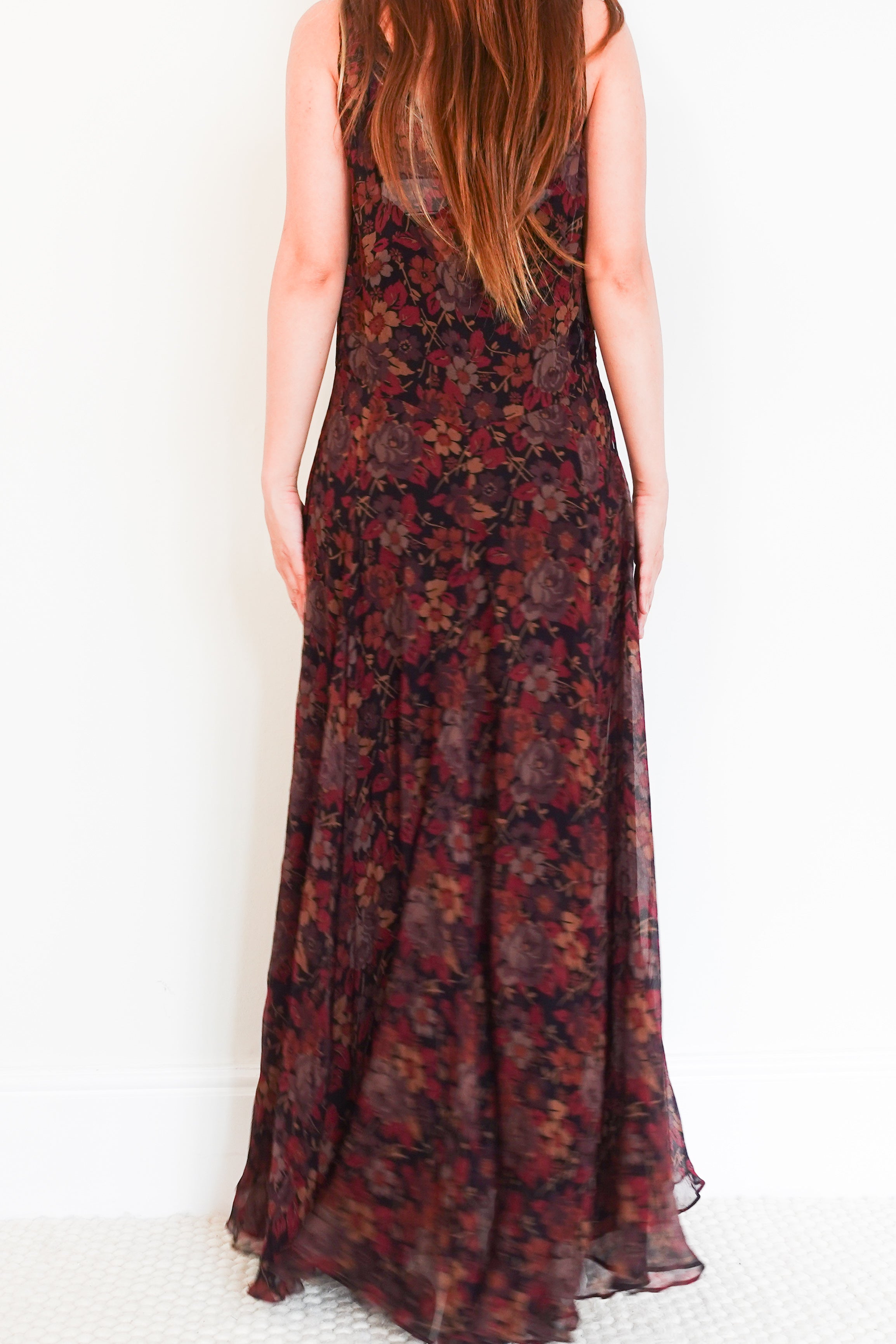 Silk maxi floral dress RRP £250