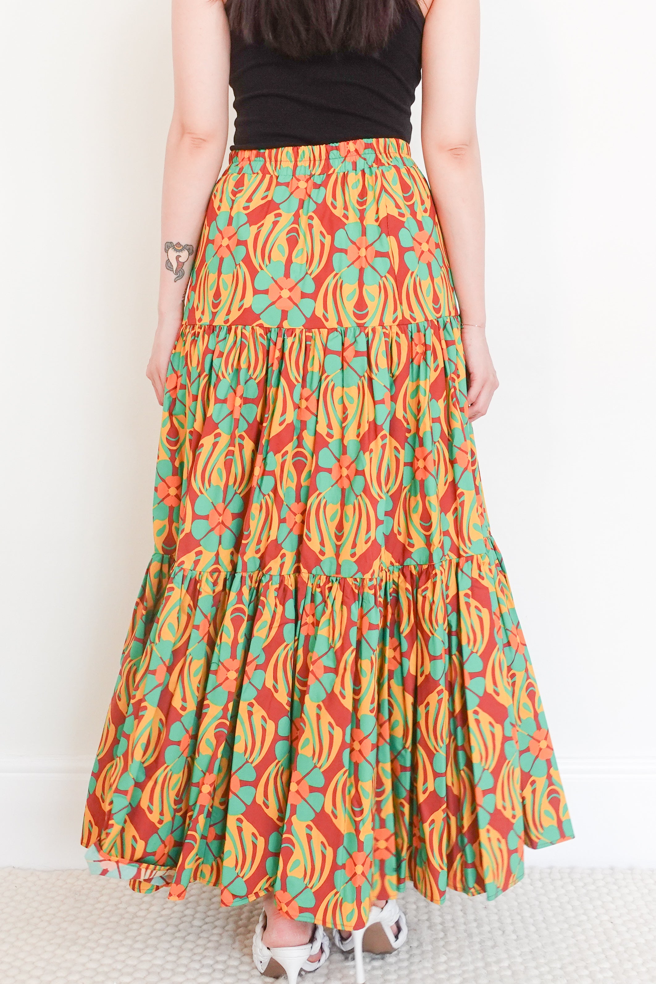 Clover poplin maxi skirt RRP £450