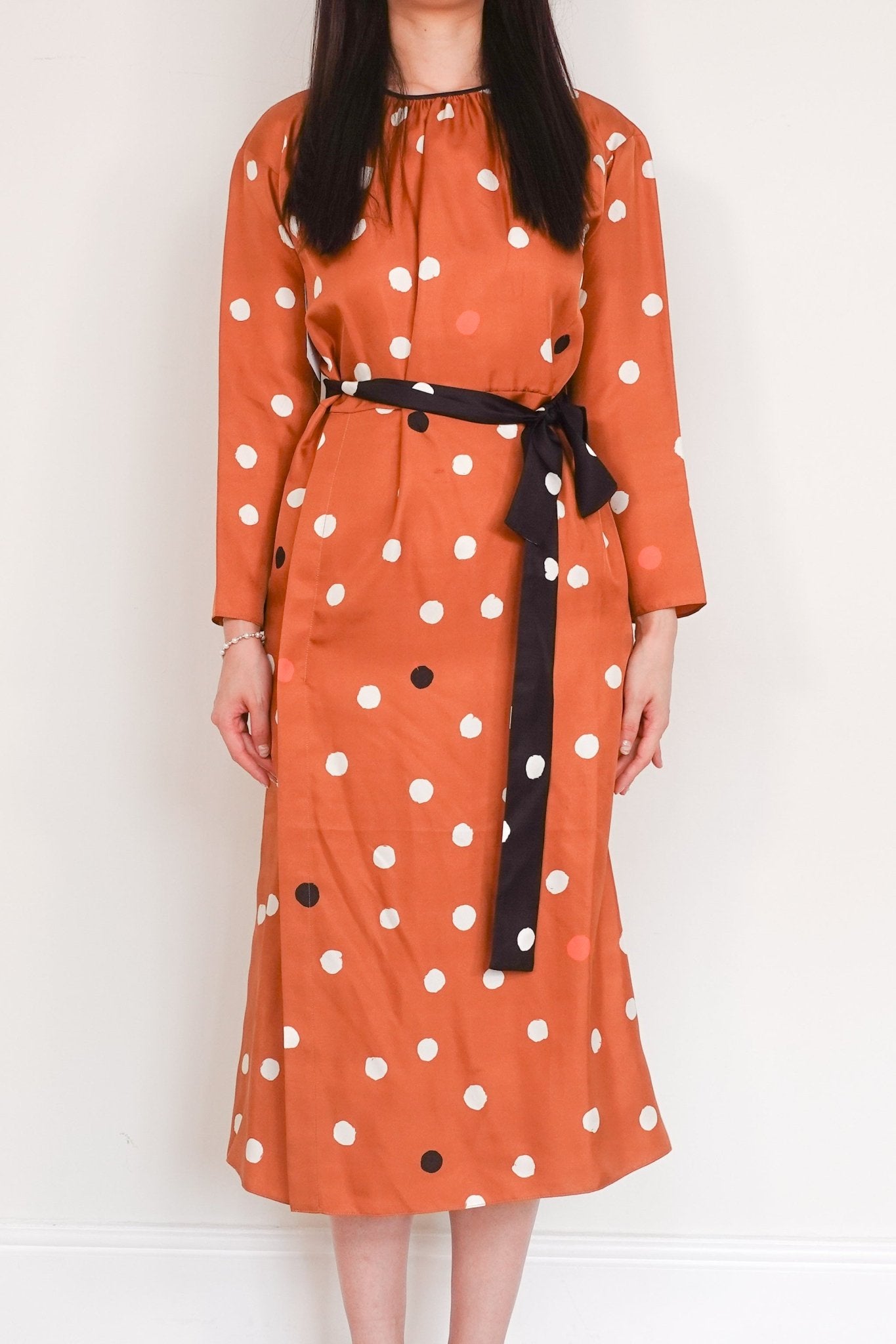 Chinti & Parker Brown polka dot dress RRP £250 - final sale - Reloved Again