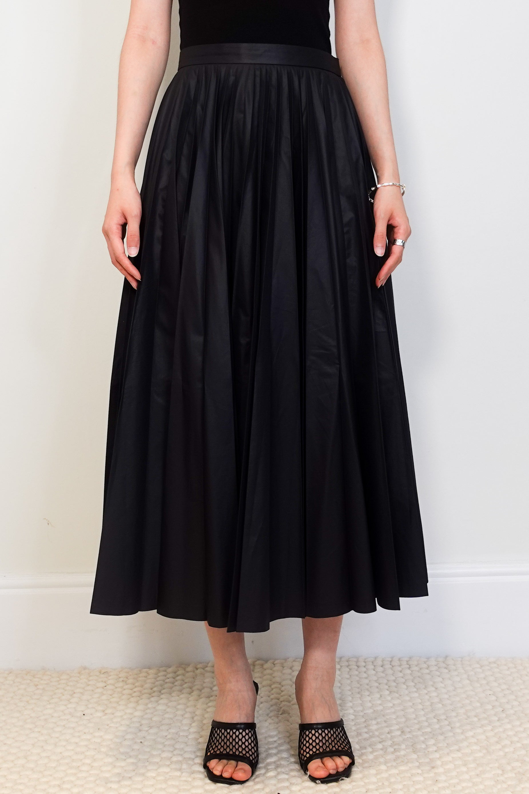 Pleated accordian midi skirt RRP £645