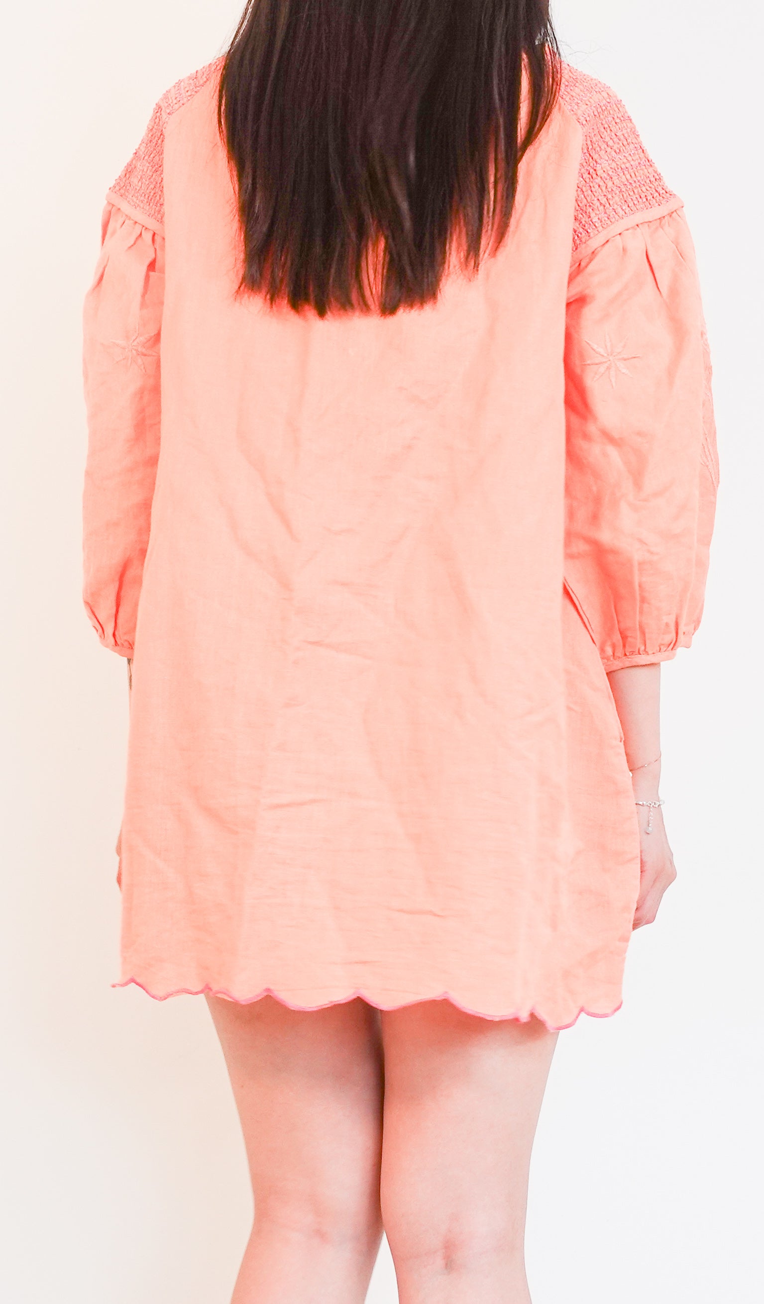 Orange linen mini dress RRP £125